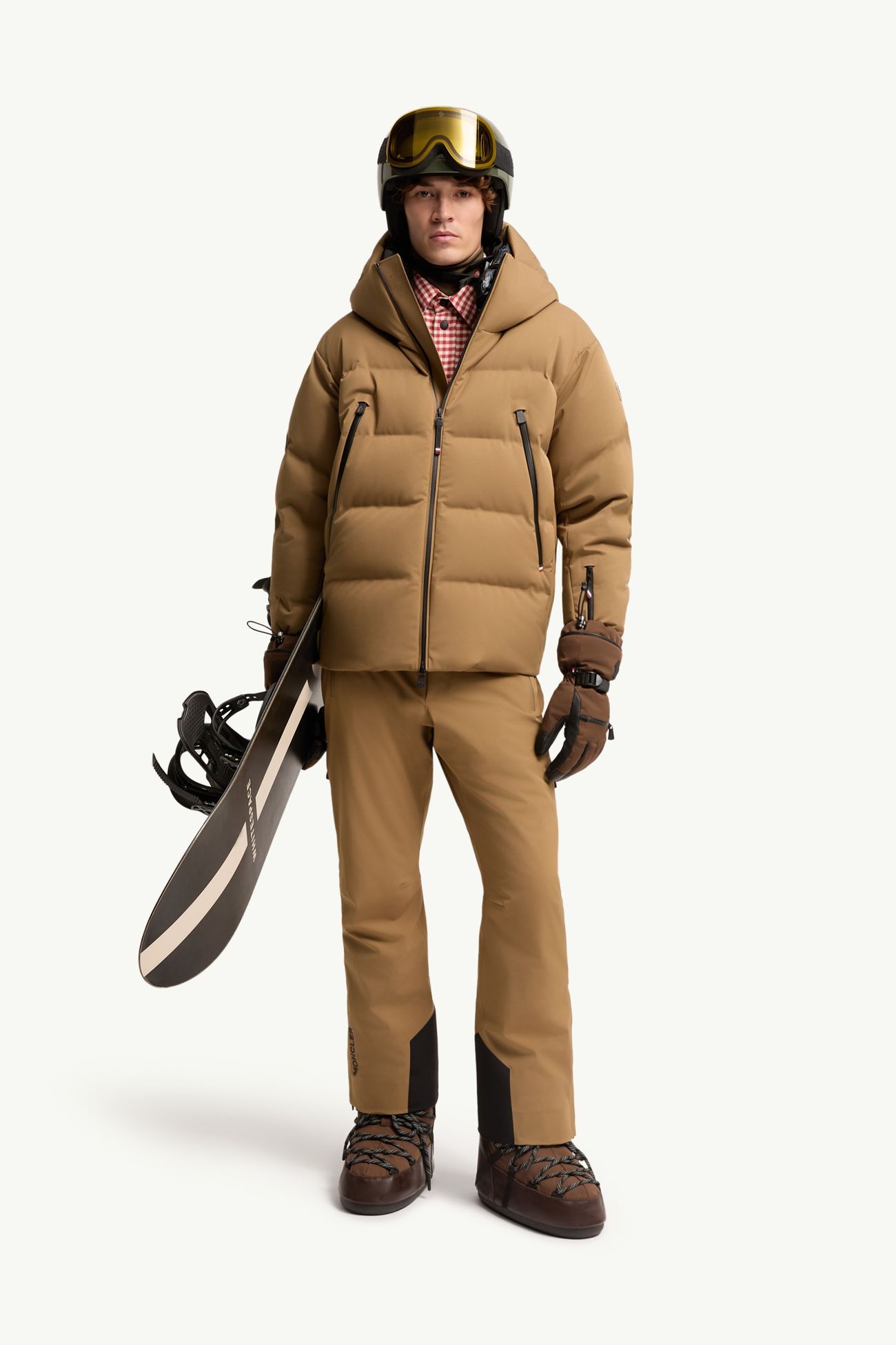 Fellberg isolierte Skijacke mit Kapuze Herren Camel-Beige Moncler 0