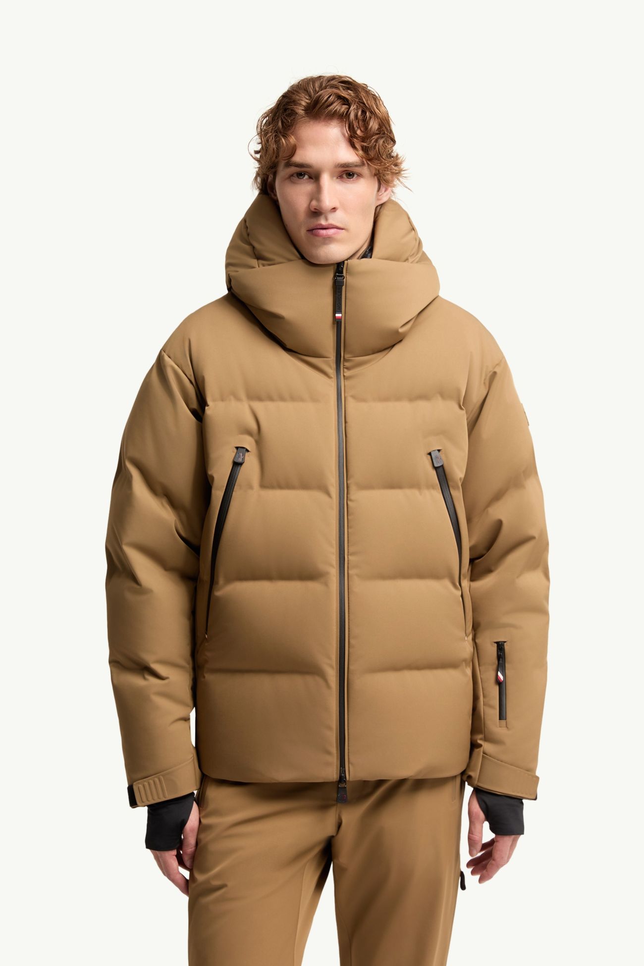 Fellberg男士连帽保暖夹克外套 男士 驼米色 Moncler 3