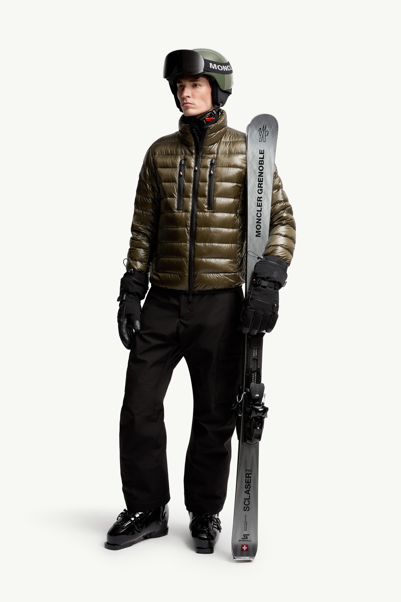 Veste de ski isolante pliable Hers Hommes Vert Olive Moncler 0