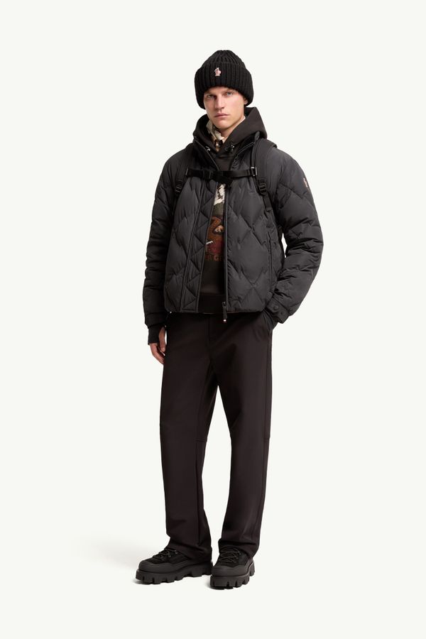 Plumífero corto con acolchado de rombos Bramans Hombre Negro Moncler 0
