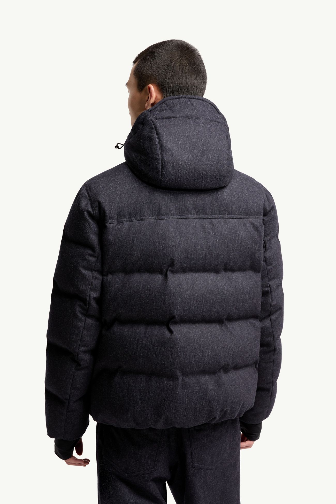 Servance男士羊毛和牛仔连帽羽绒夹克外套 男士 深蓝色 Moncler 4
