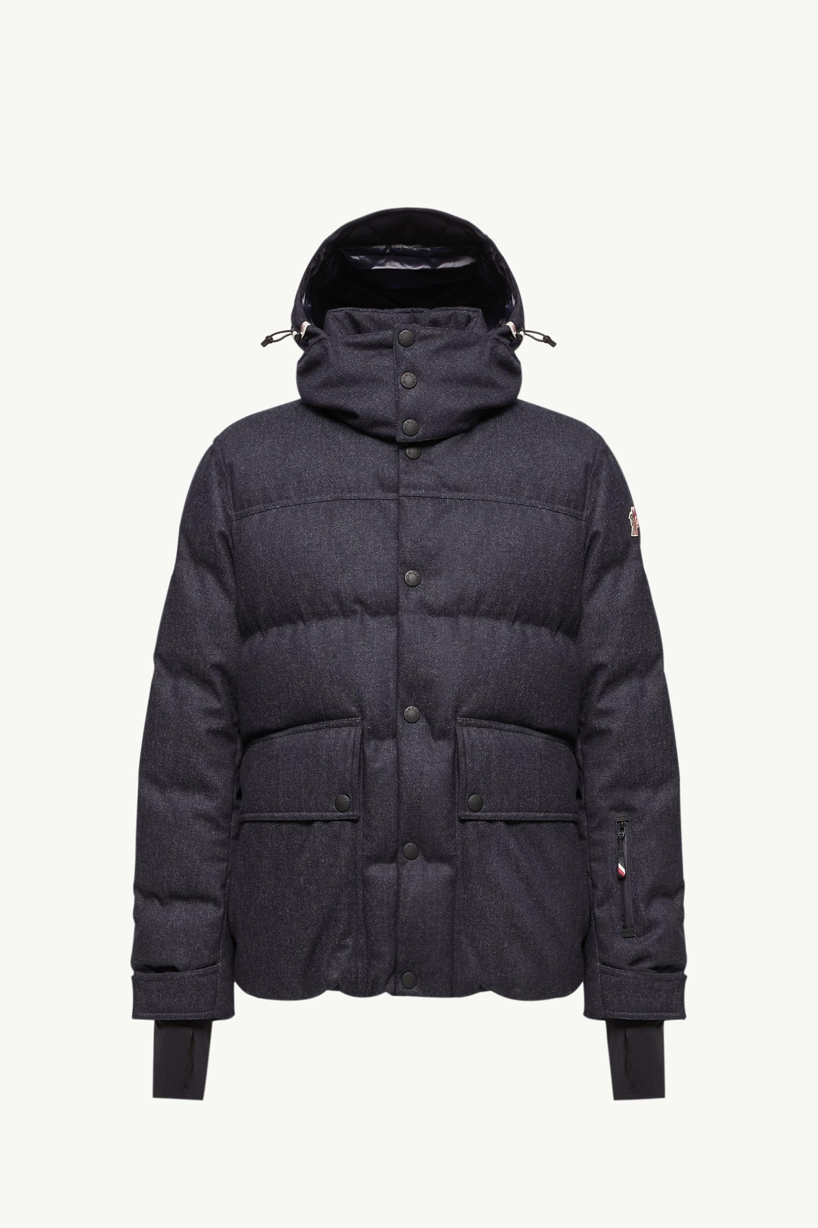 Giacca da Sci Imbottita in Lana e Denim Servance Uomo Blu Scuro Moncler, 1 of 0