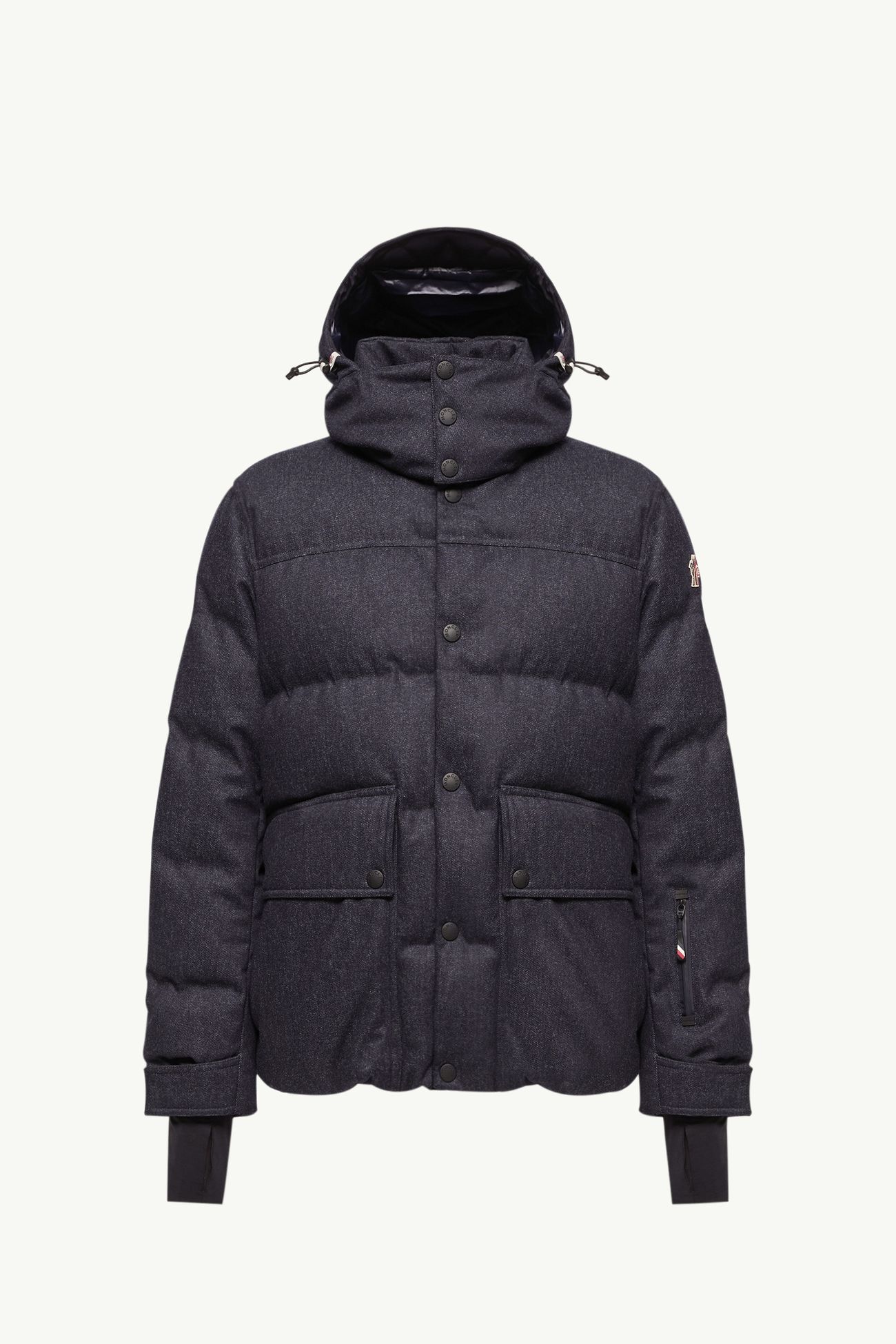 Servance男士羊毛和牛仔连帽羽绒夹克外套 男士 深蓝色 Moncler 2
