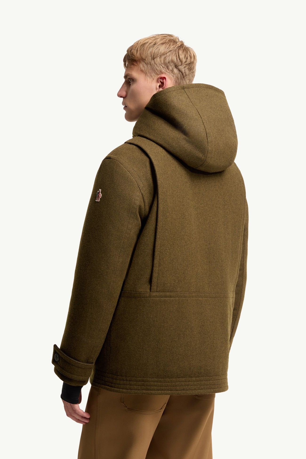 Cooper Hooded Shearling-Trimmed Padded Mid-Length Jacket Men Brown Moncler 4