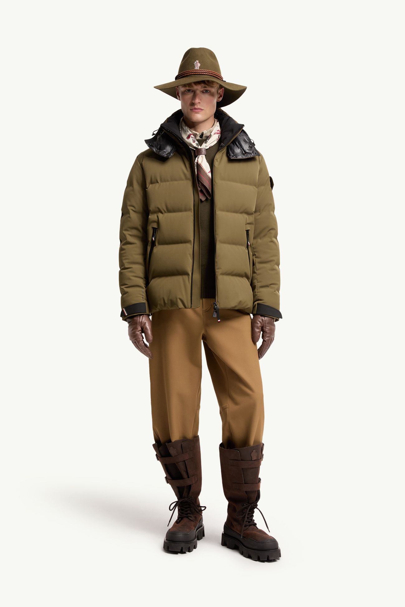 Giacca da sci isolante Montgetech con cappuccio Uomo Verde Oliva Moncler 0