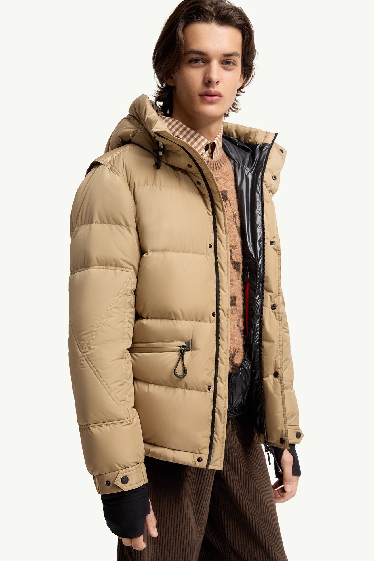 Kasanka Hooded Insulated Ski Jacket Men Beige Moncler 5
