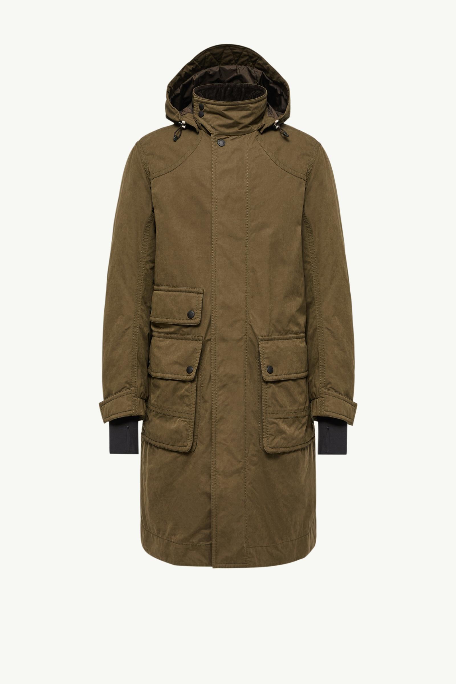 Allaine Long Padded Hooded Canvas Parka Jacket Men Olive Green Moncler, 1 of 0