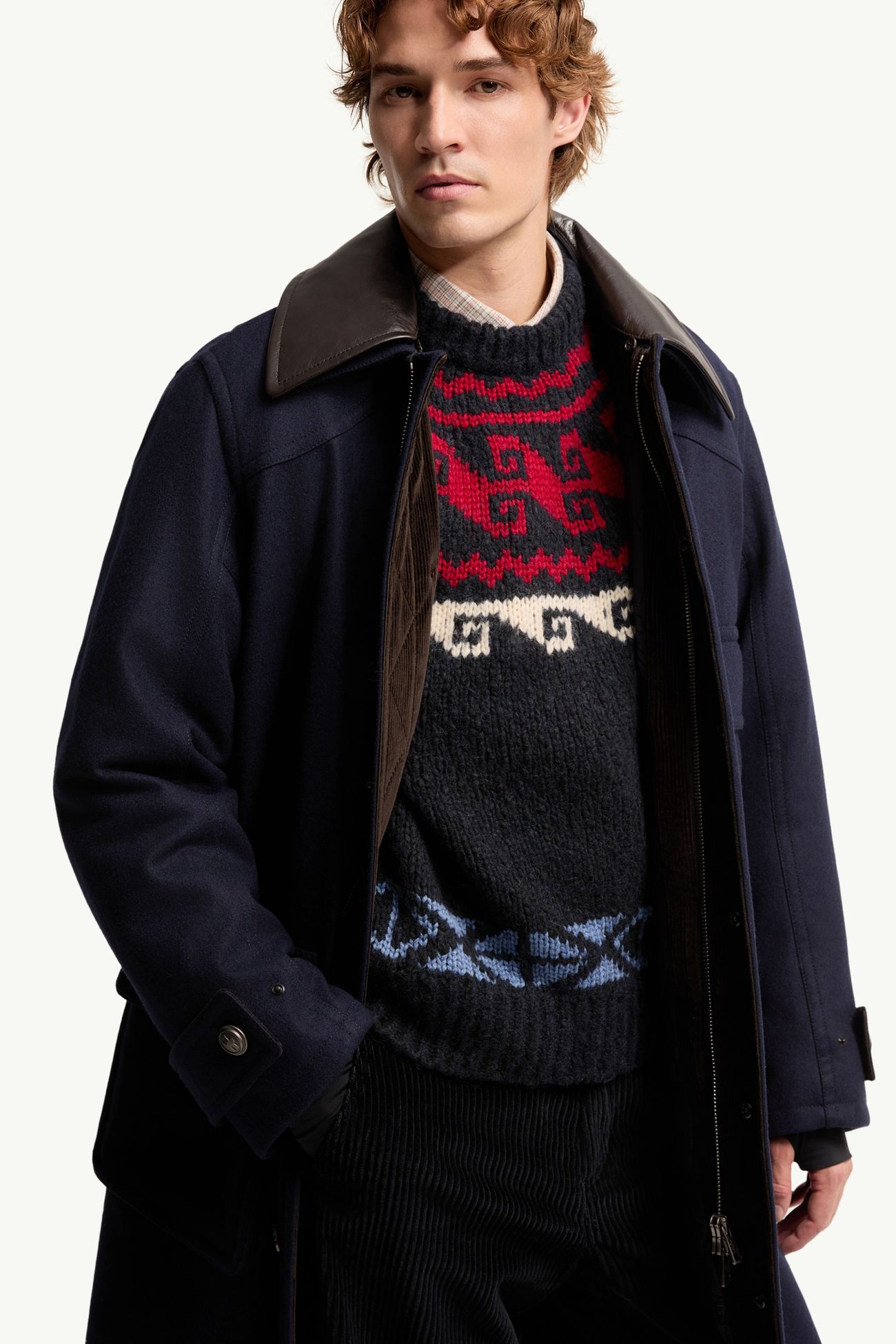 Villard男士长款加衬夹克外套 男士 深蓝色 Moncler 5