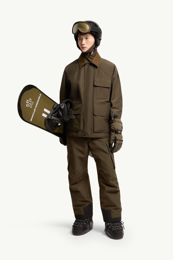 Chaqueta de esquí aislante con capucha Andes Hombre Verde Oliva Moncler 0