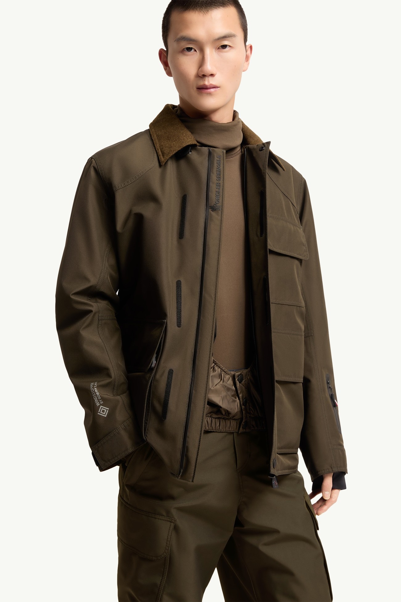 Andes Hooded Insulated Ski Jacket Men Olive Green Moncler 5