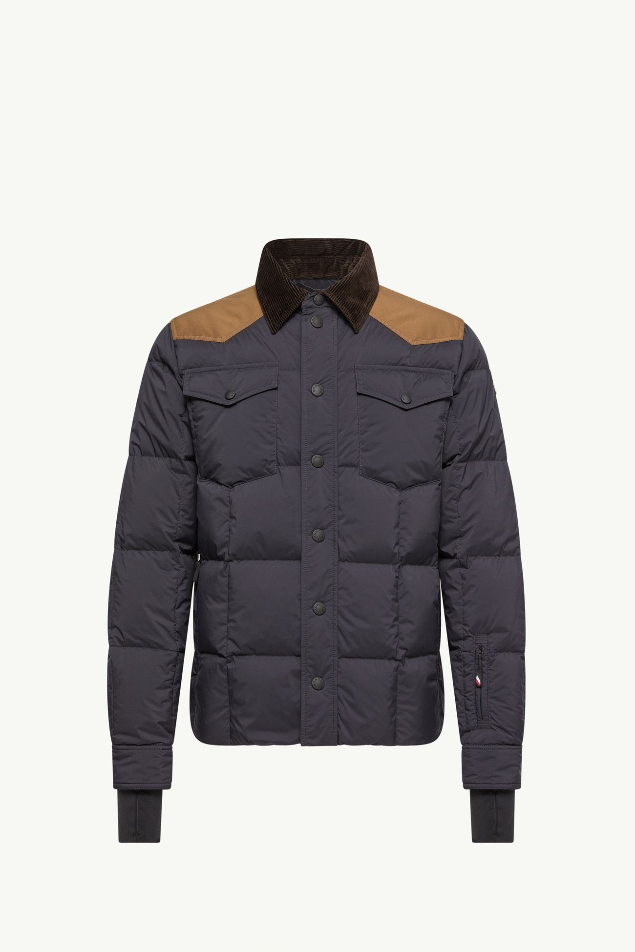 Geltech 코듀로이 트리밍 다운 스키 재킷 남성 네이비 블루 Moncler 2
