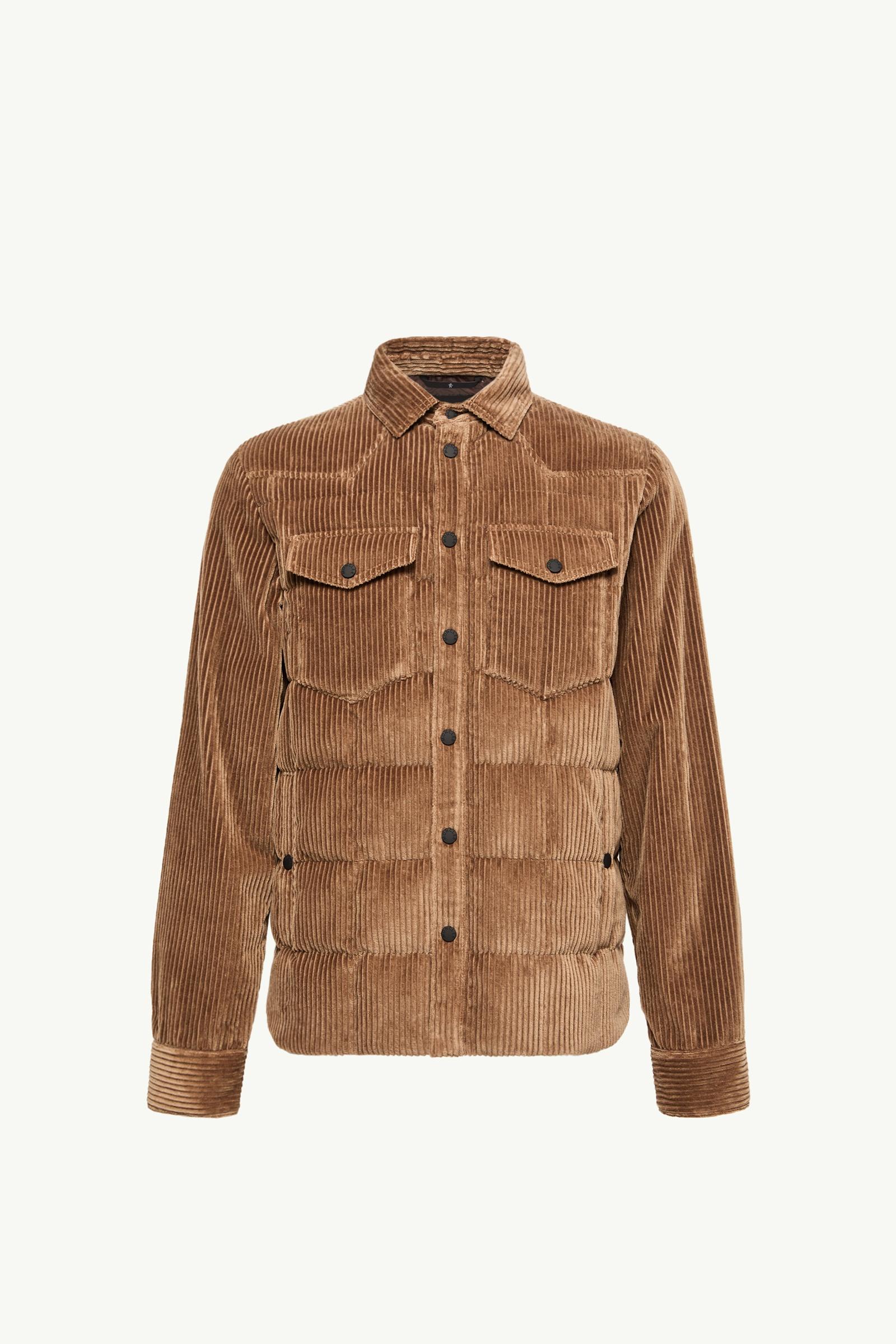 Gelt Corduroy Down Shirt Jacket Men Light Brown Moncler, 1 of 0