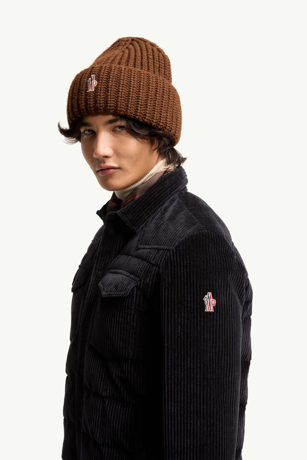 Chaqueta camisera con plumón de pana Gelt Hombre Azul marino Moncler 1