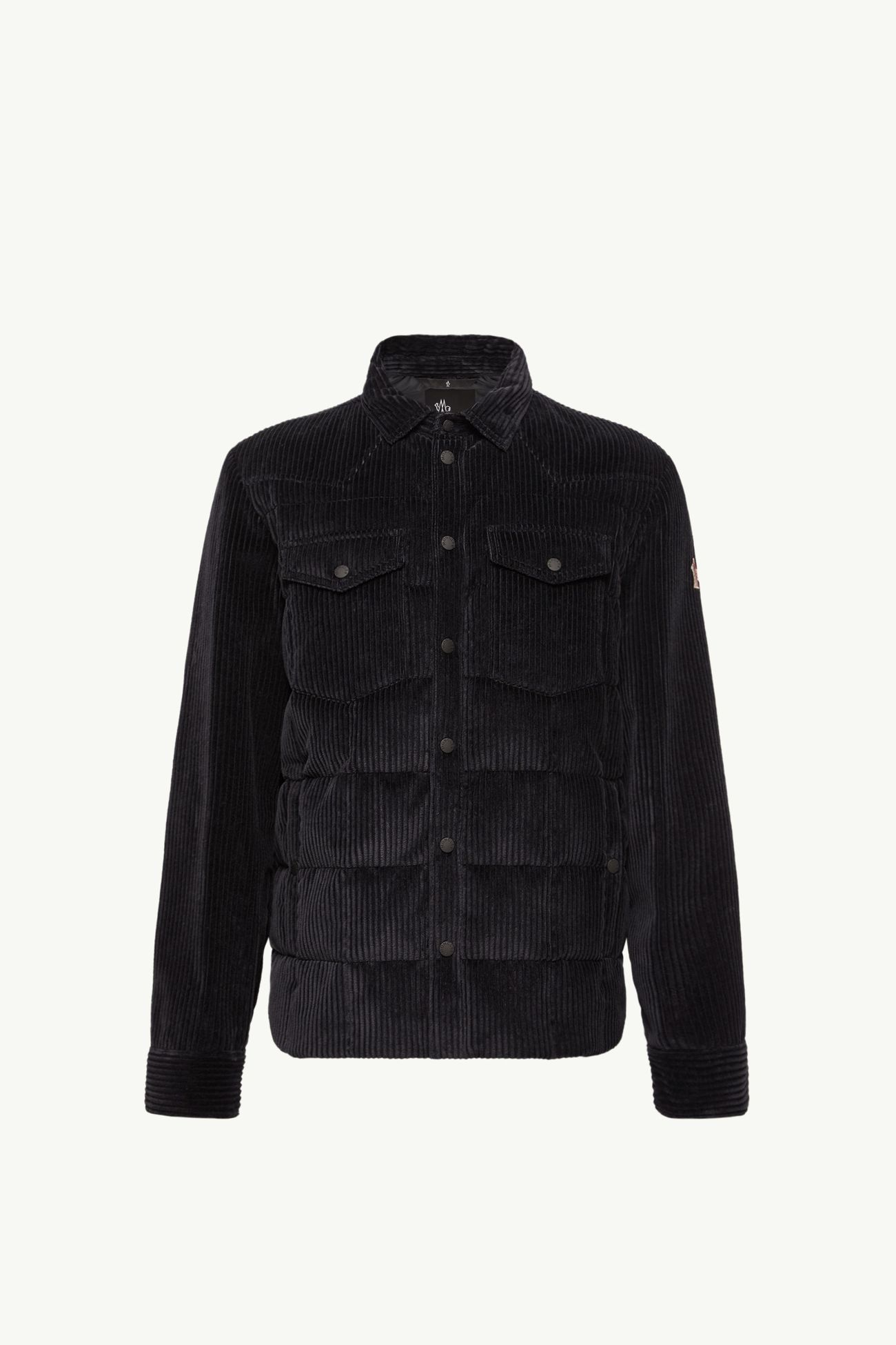 Gelt Corduroy Down Shirt Jacket Men Navy Blue Moncler 2