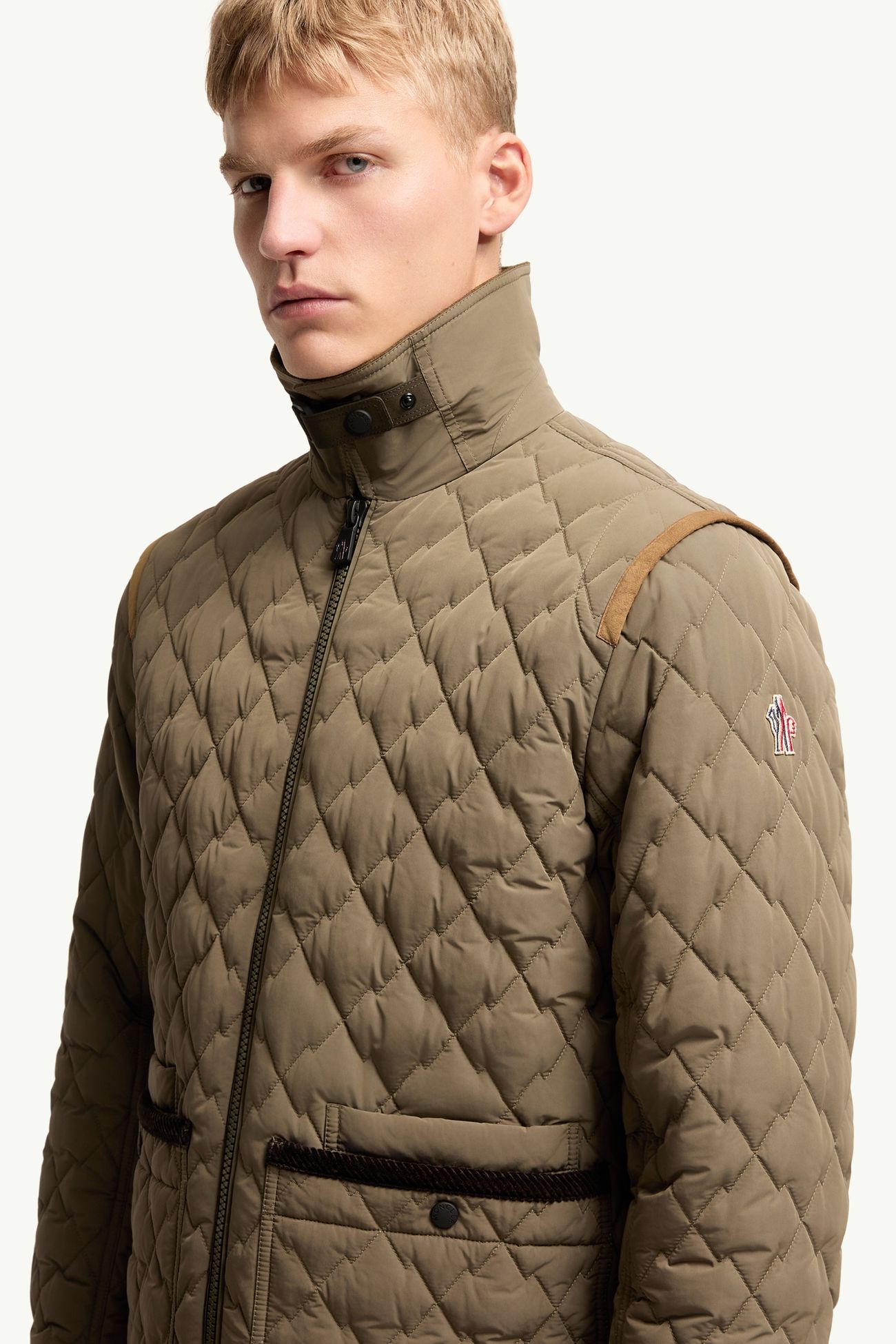 Chaqueta camisera con plumón de pana y loden Soleil Hombre Verde Oliva Moncler 6