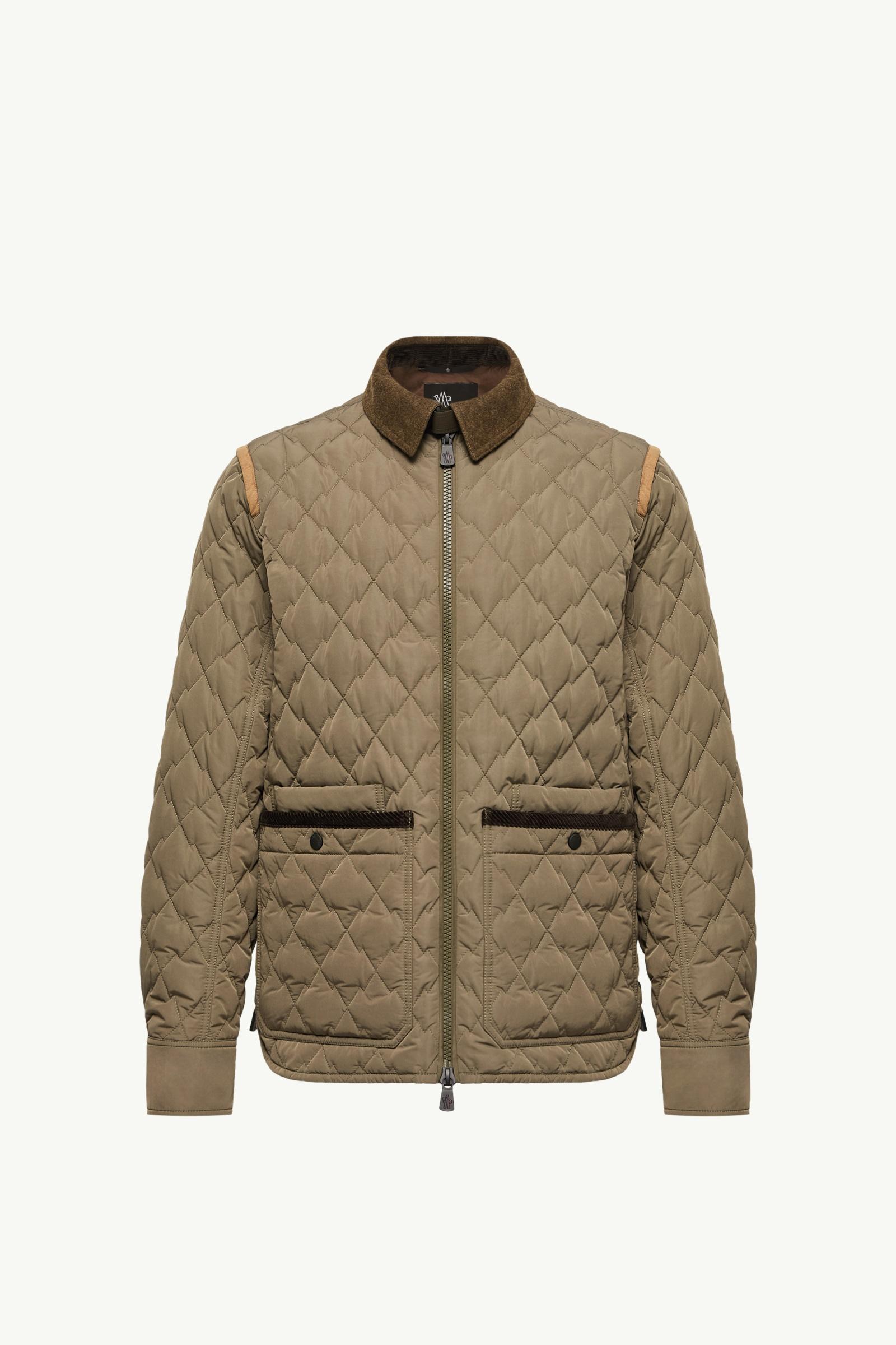 Soleil Corduroy and Loden Trimmed Down Shirt Jacket Men Olive Green Moncler, 1 of 0