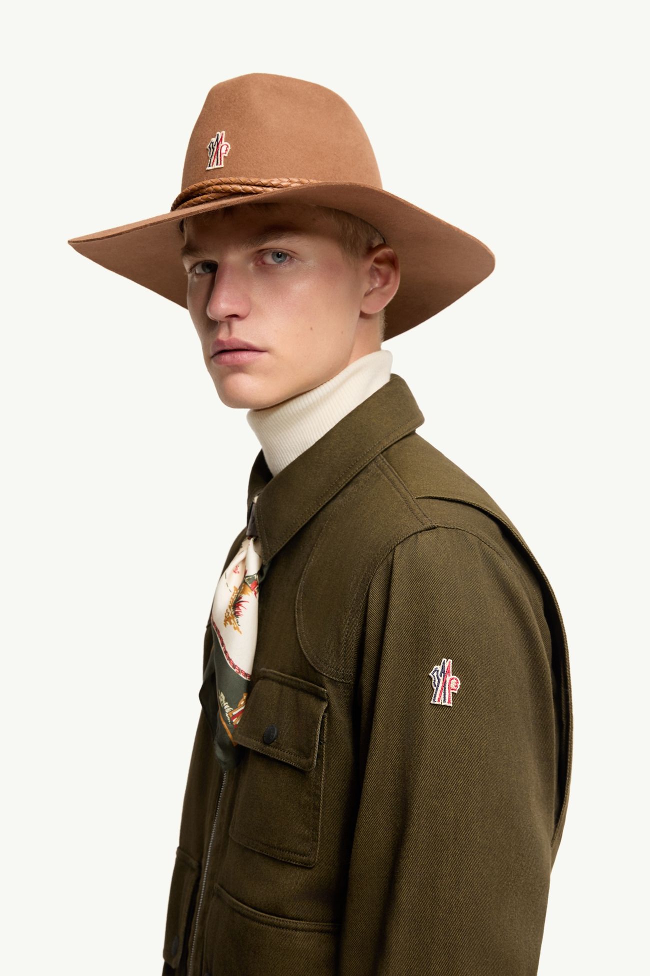 男士棉质长袖衬衫 男士 橄榄绿 Moncler 1