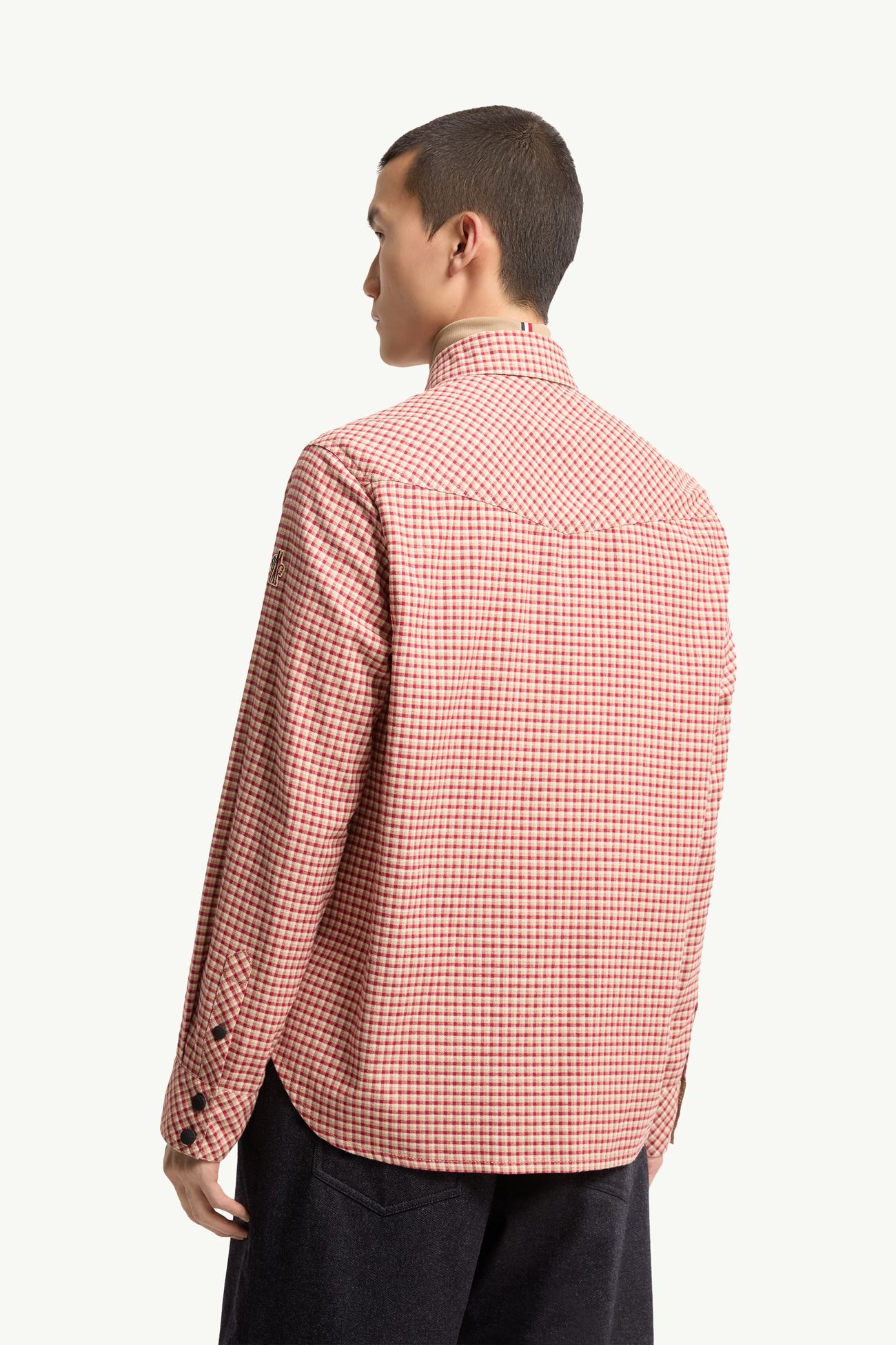 男士长袖格纹棉质衬衫 男士 粉红色 Moncler 4