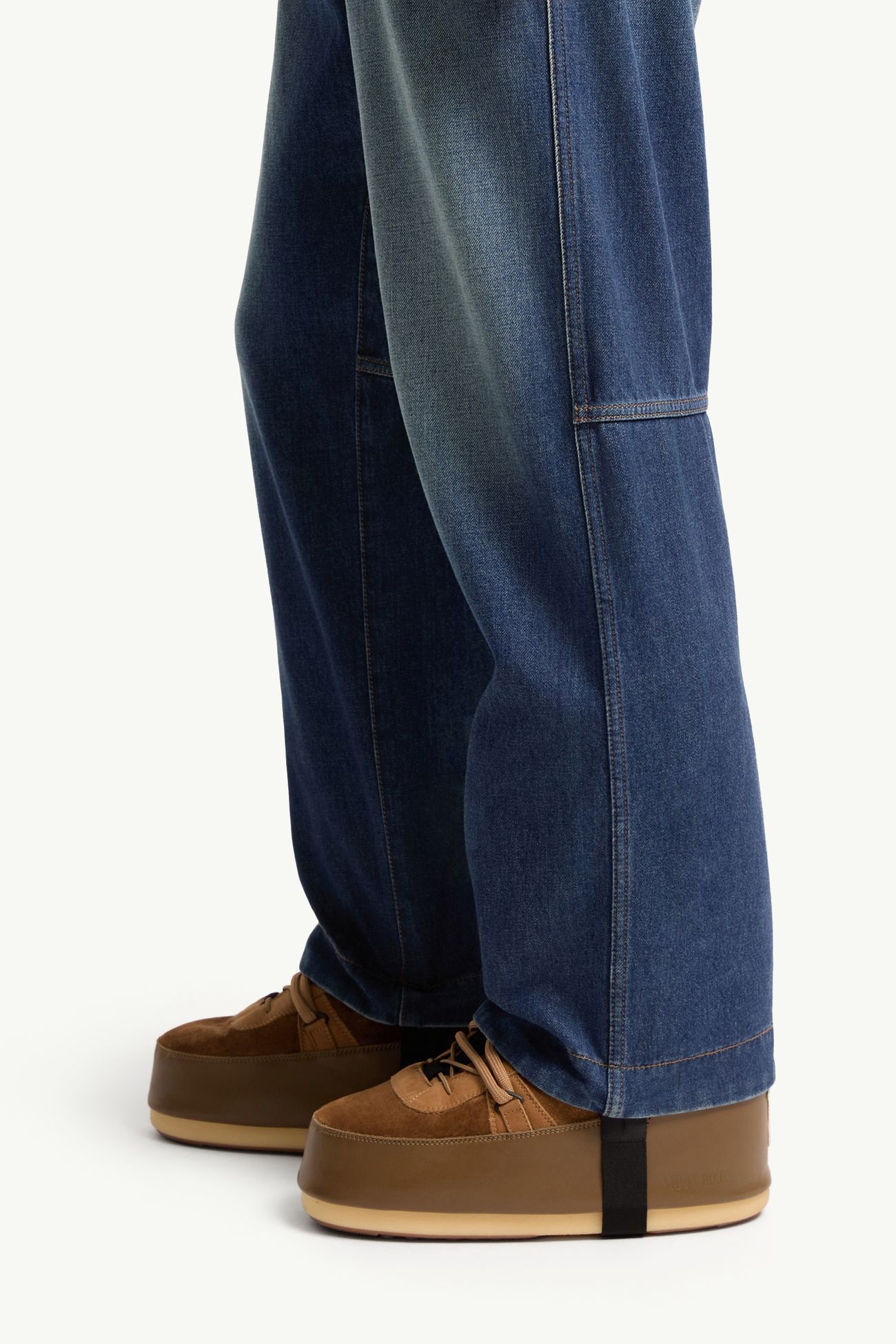 Denim Ski Trousers Men Denim Blue Moncler 5