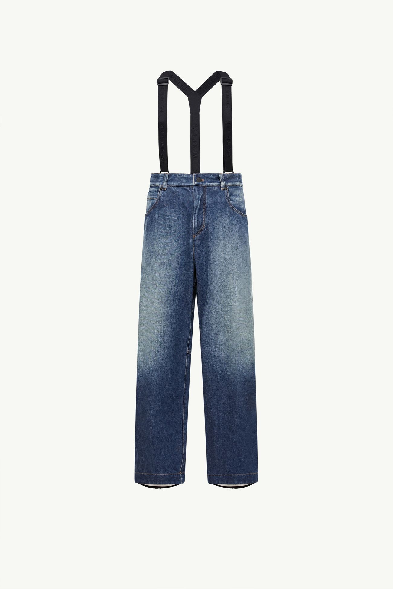 Denim Ski Trousers Men Denim Blue Moncler 2