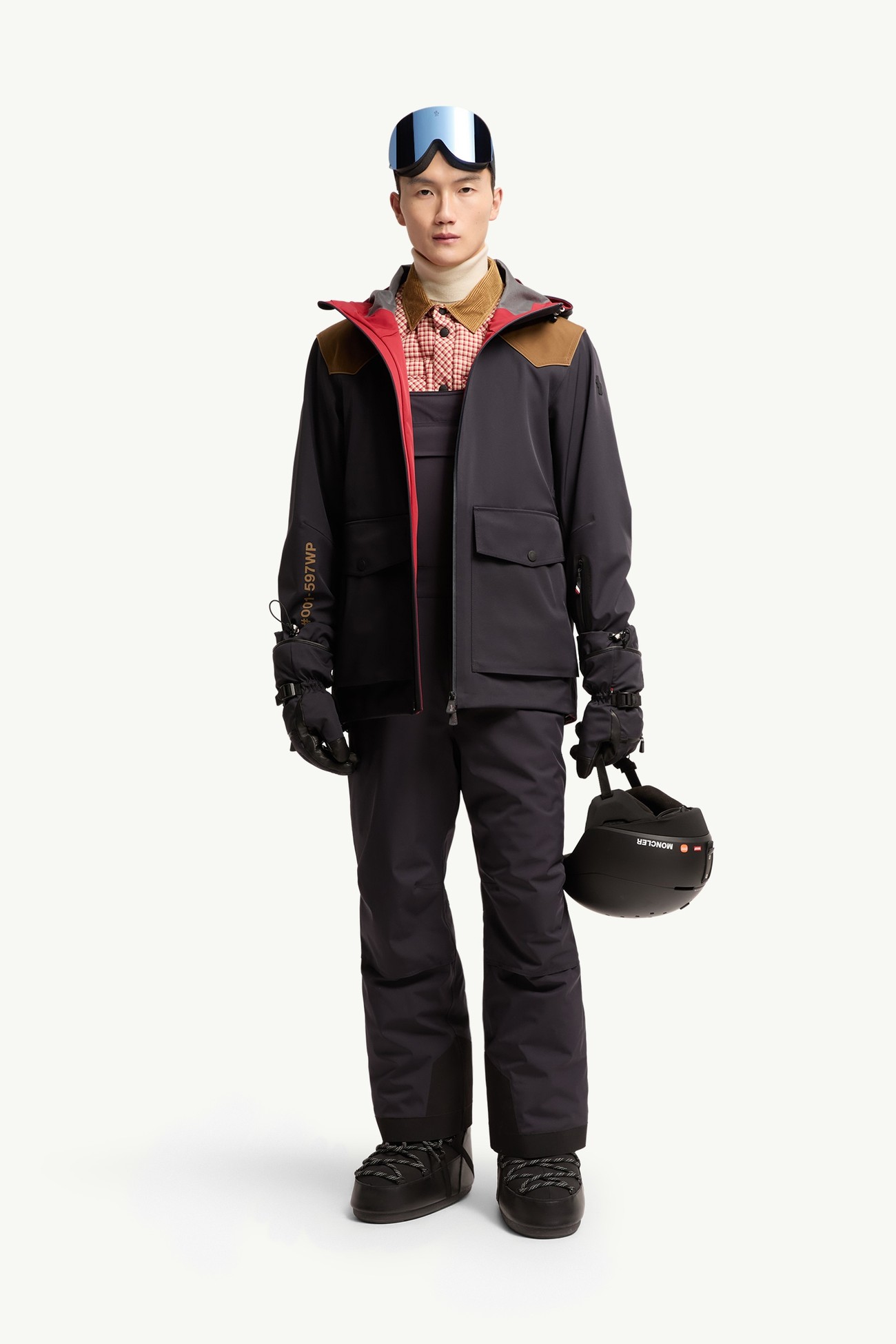 保暖滑雪吊帶褲 男士 海軍藍色 Moncler 0