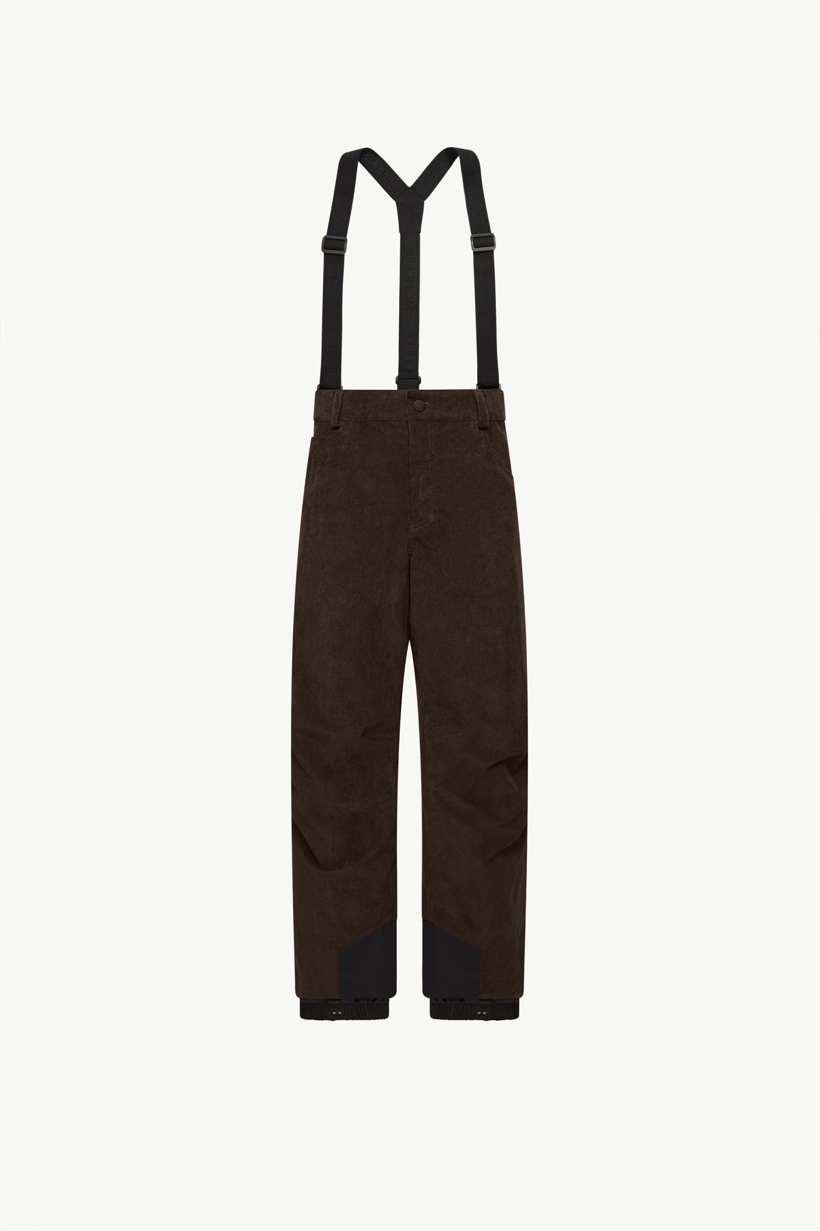 Salopette de ski isolante en velours côtelé Hommes Marron Foncé Moncler, 1 of 0