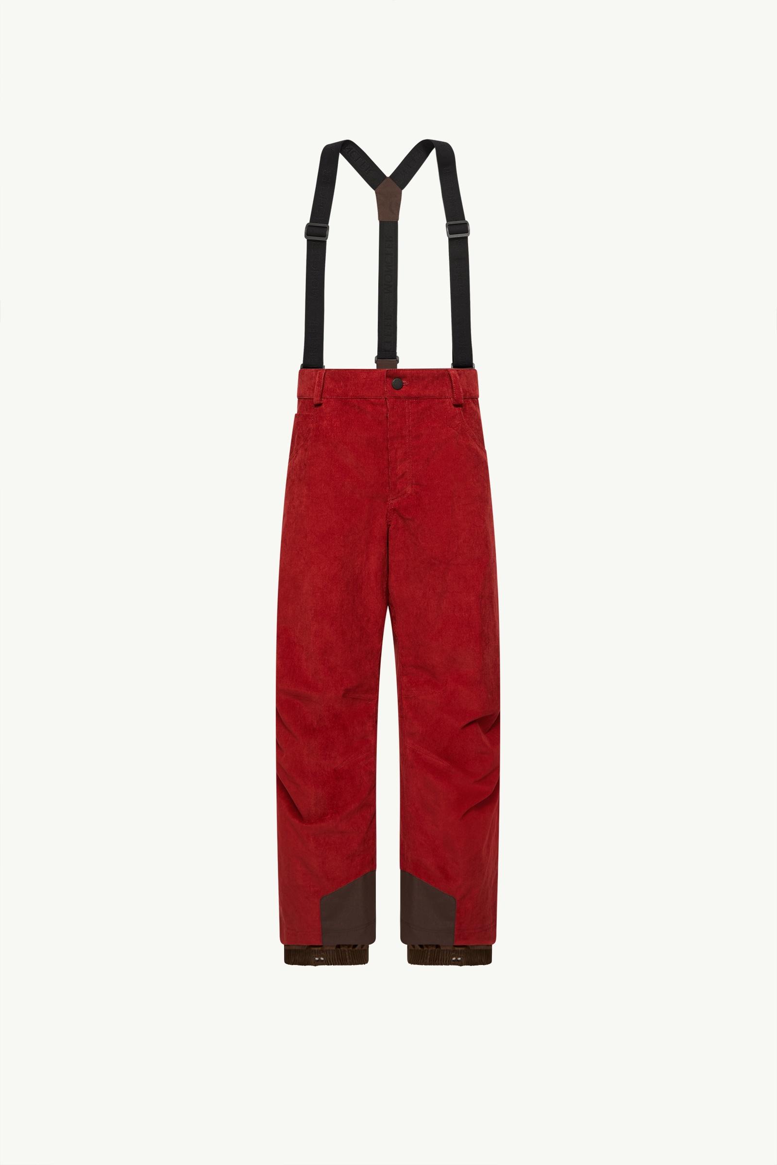 Corduroy Insulated Ski Bib Men Dark Red Moncler, 1 of 0