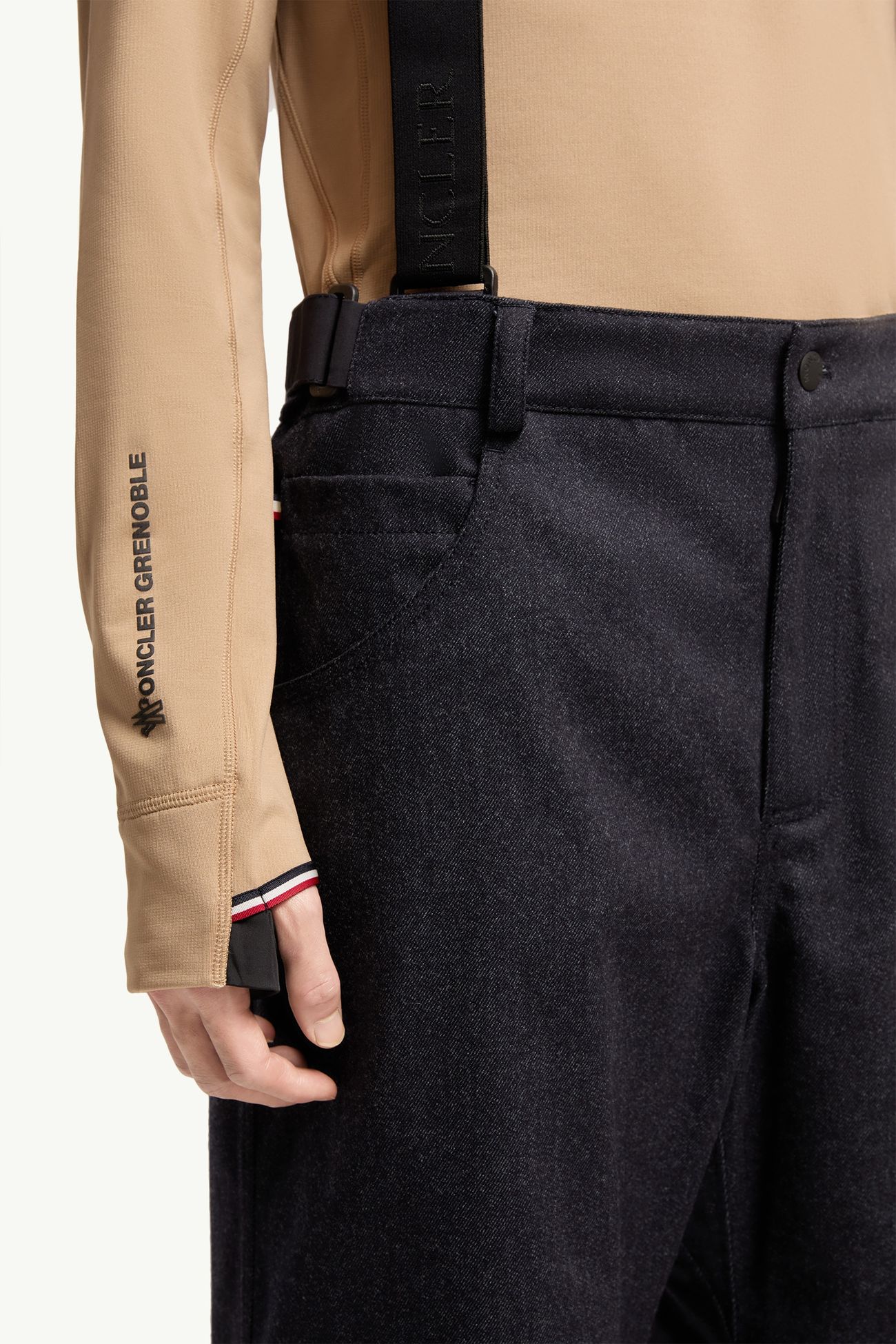 Skilatzhose aus Wolle und Denim Herren Dunkelblau Moncler 5