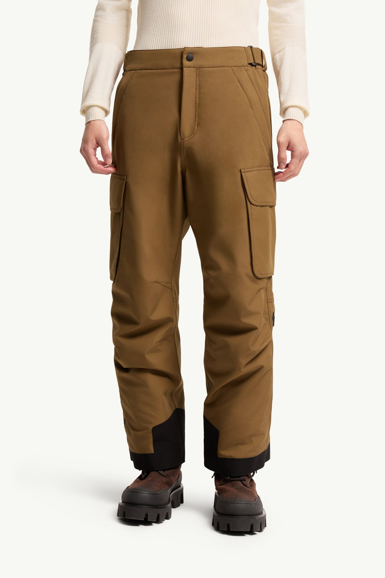 Insulated Ski Trousers Men Light Brown Moncler 3
