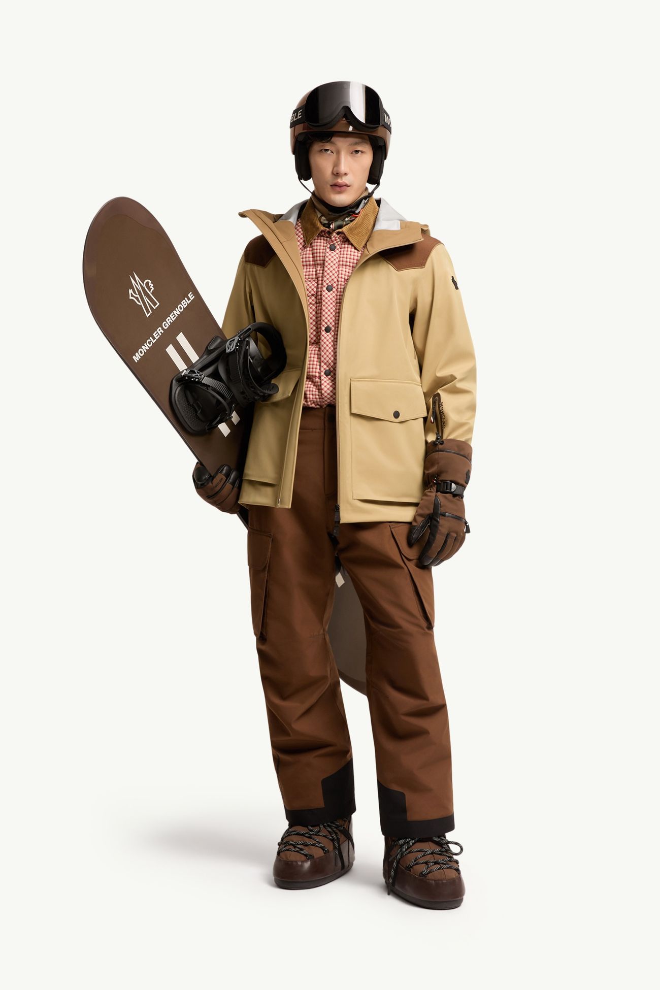 Insulated Ski Trousers Men Brown Moncler 0