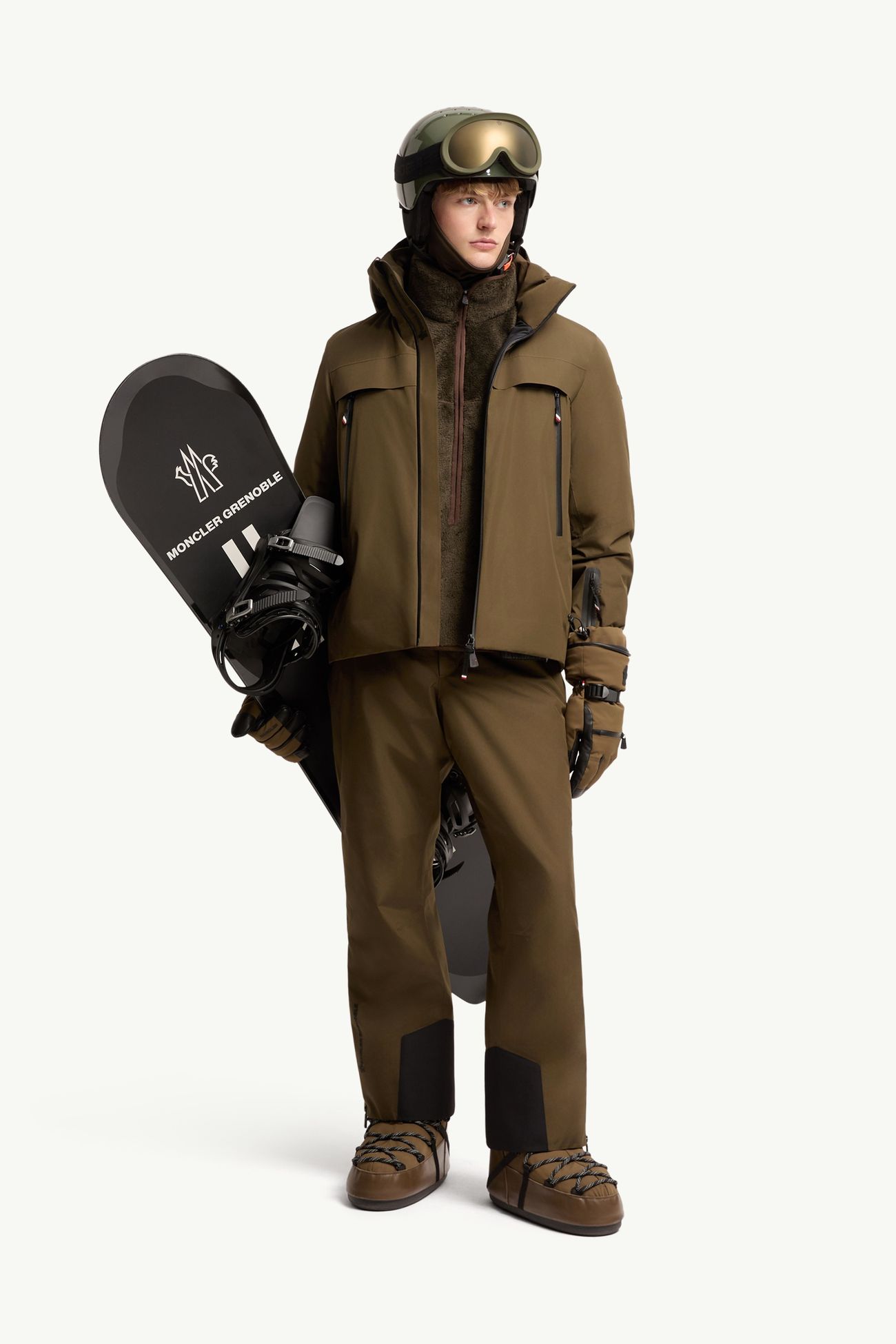 Insulated GORE-TEX® Ski Bib Men Olive Green Moncler 0