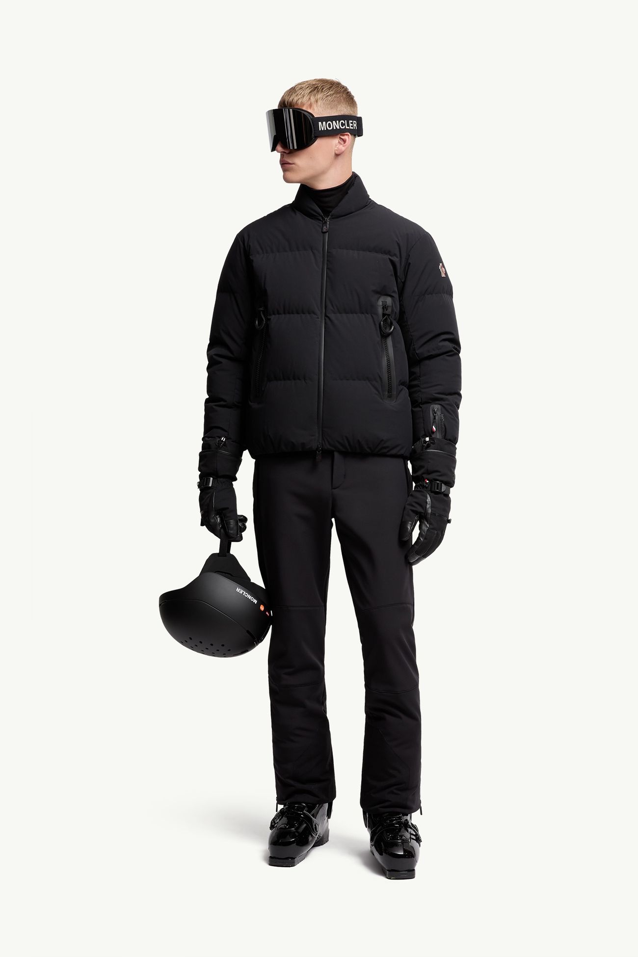 府綢滑雪褲 男士 黑色 Moncler 0
