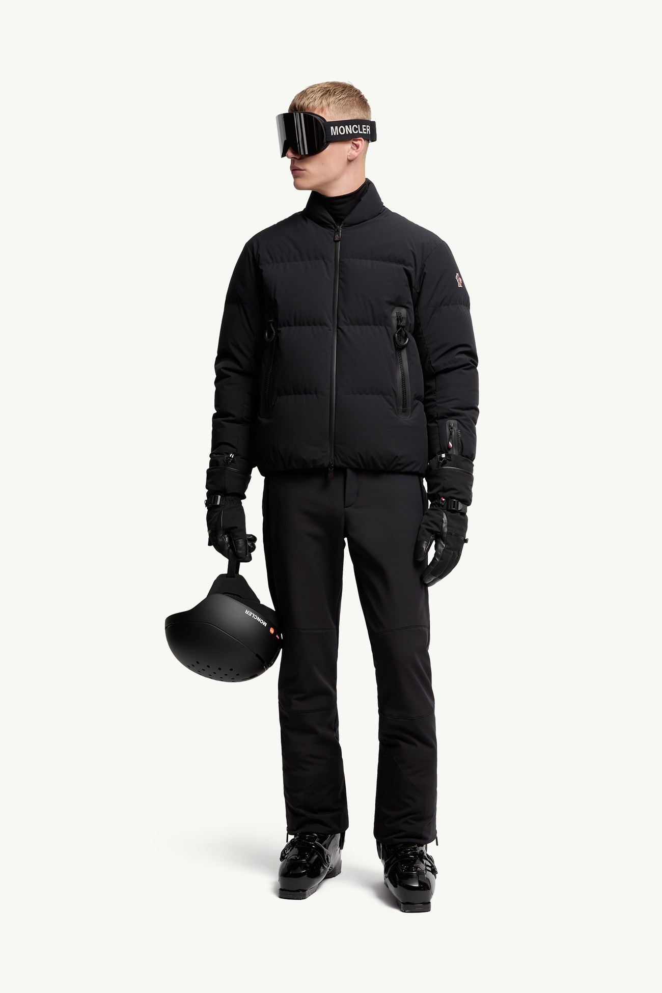 府綢滑雪褲 男士 黑色 Moncler 0