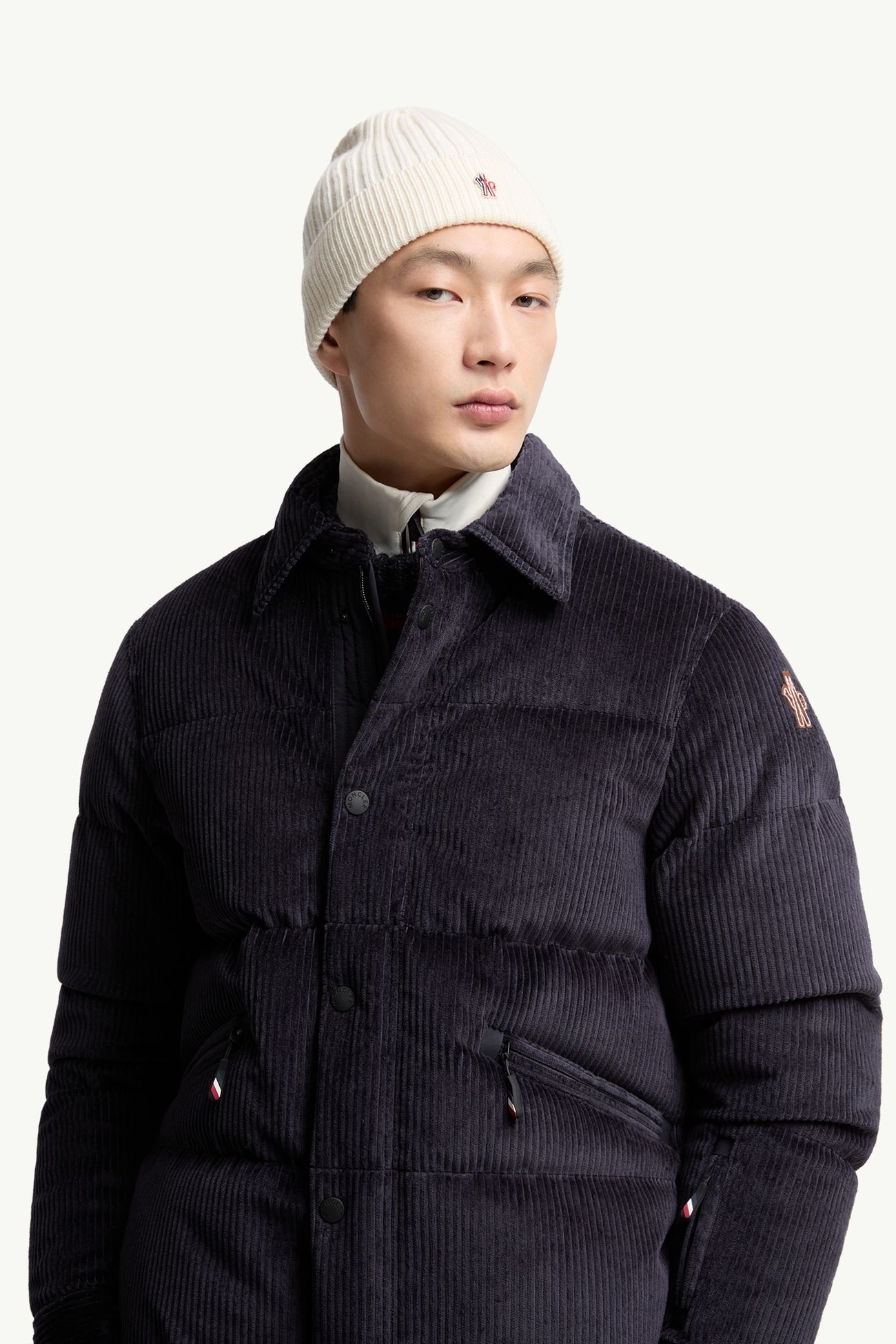 Berretto in lana Uomo Bianco Avorio Moncler 1