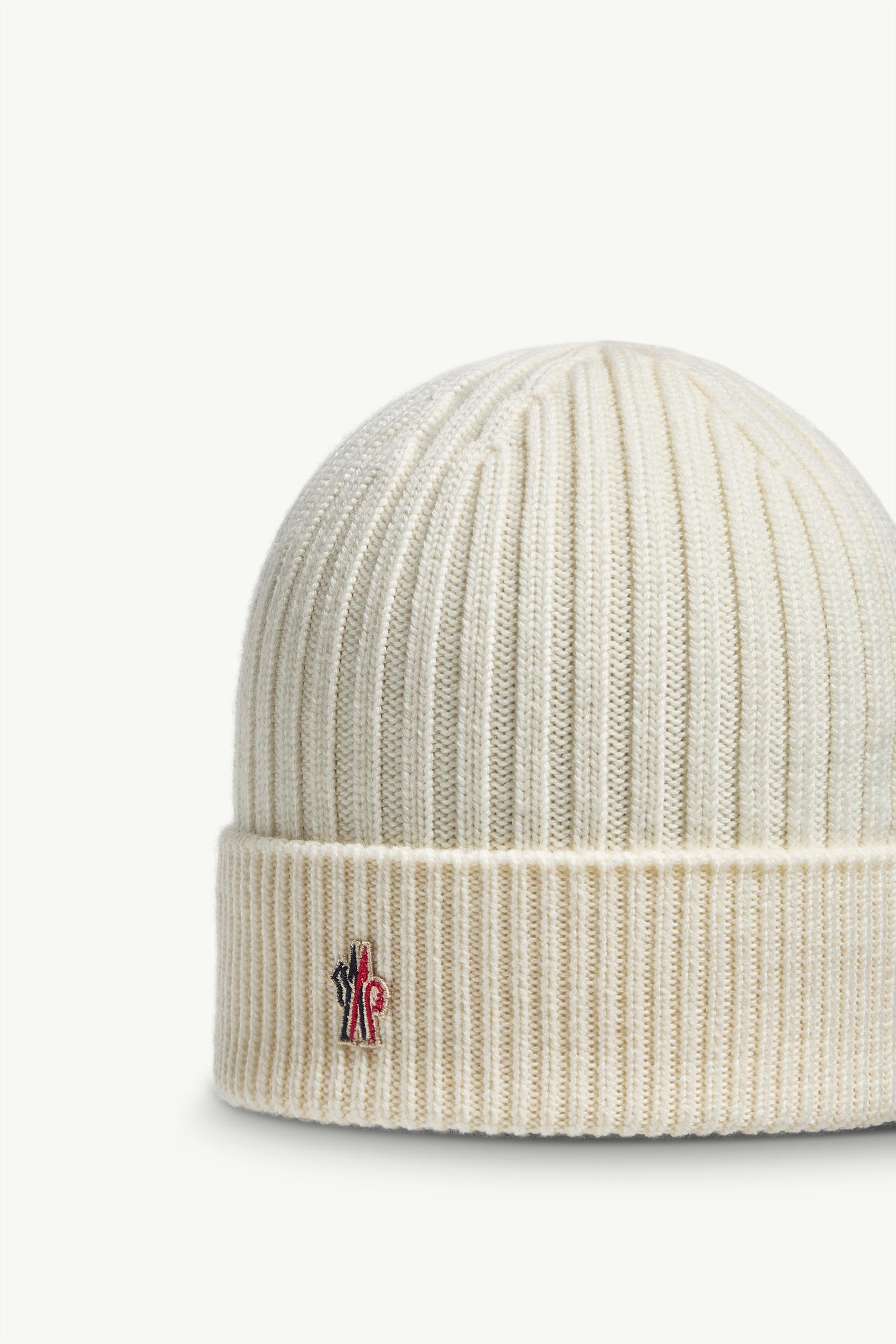 White Ivory Wool Beanie - Hats & Beanies for Men | Moncler US