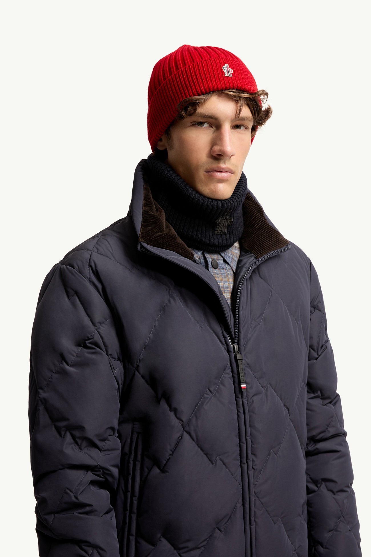 羊毛冷帽 男士 深紅色 Moncler 1