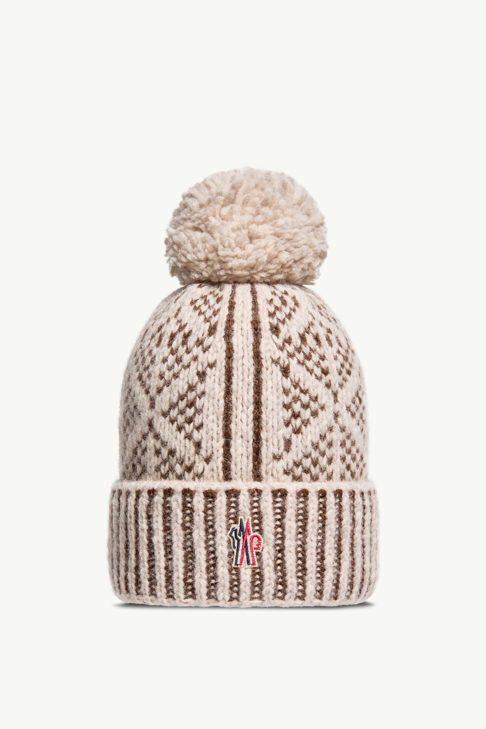 Alpaca & Wool Blend Beanie with Pom Pom Men Beige Moncler, 1 of 0
