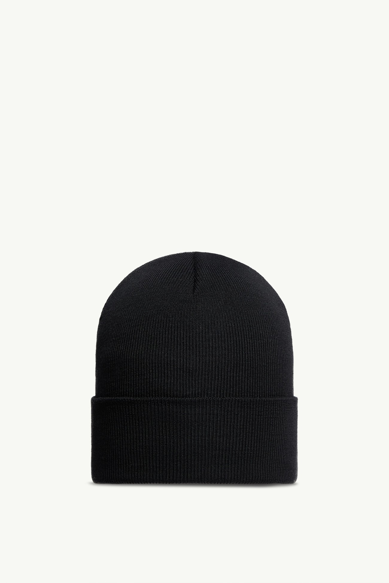 Logo  Wool Beanie Men Black Moncler 3