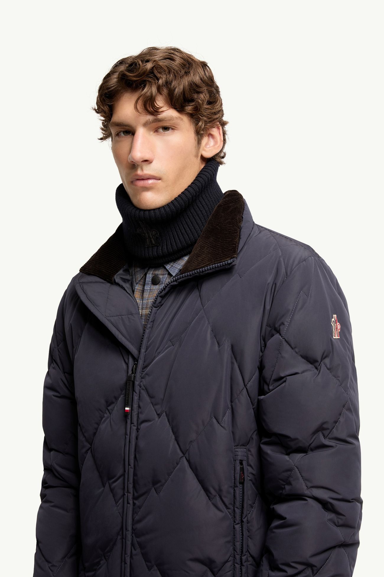 羊毛保暖頸套 男士 海軍藍色 Moncler 1