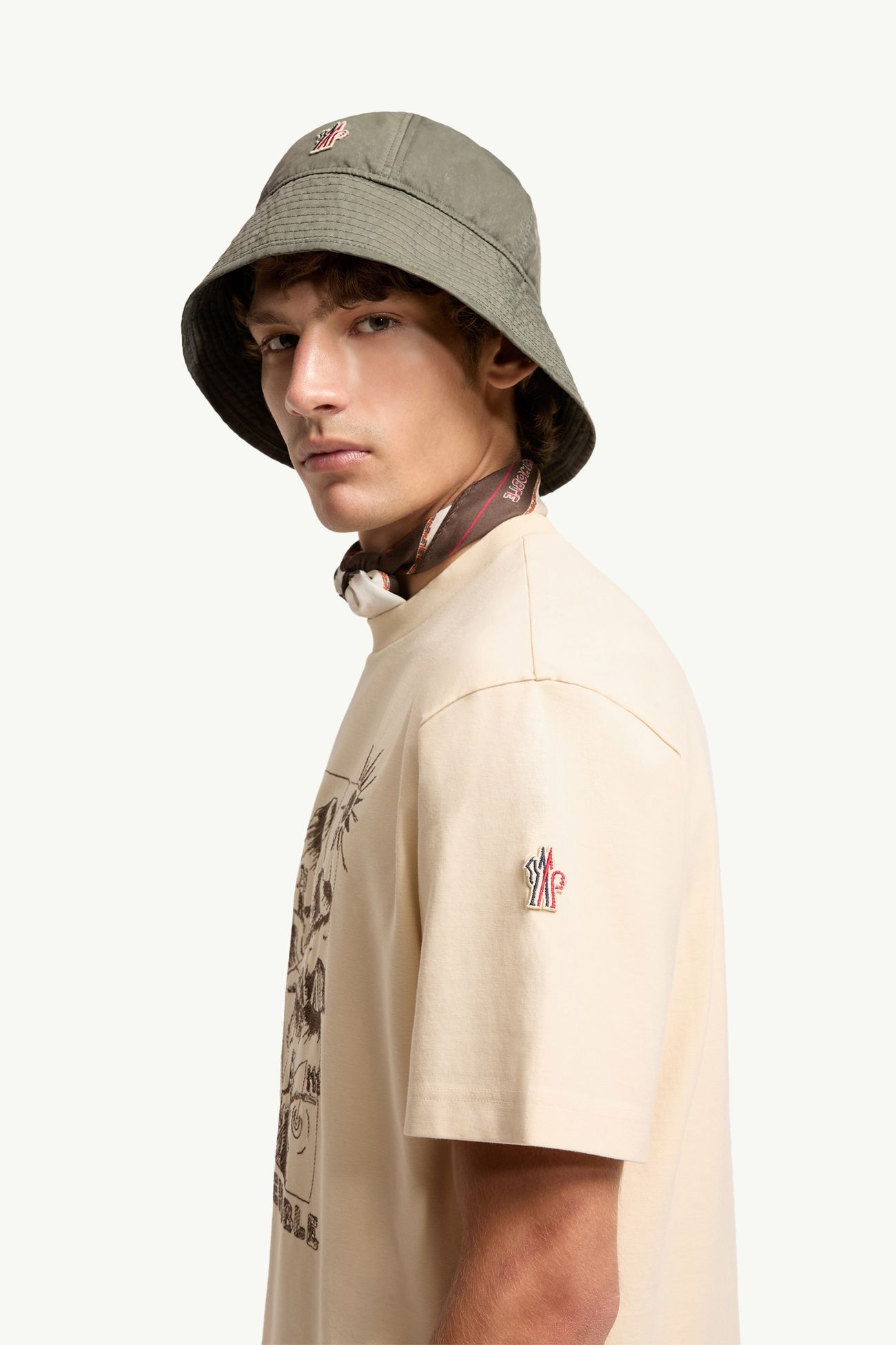 高山景致印花棉質T恤 男士 白色 Moncler 1