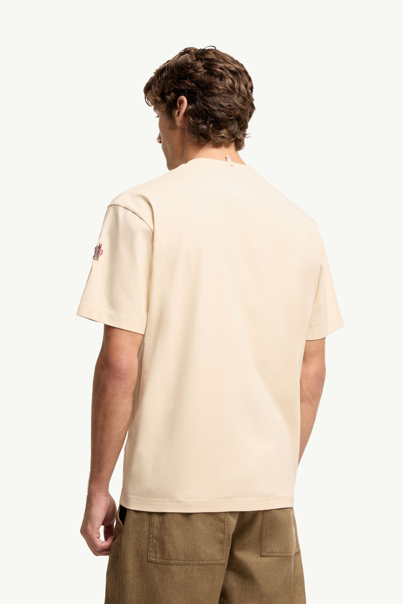Mountain Landscape Print Cotton T-Shirt Men White Moncler 4
