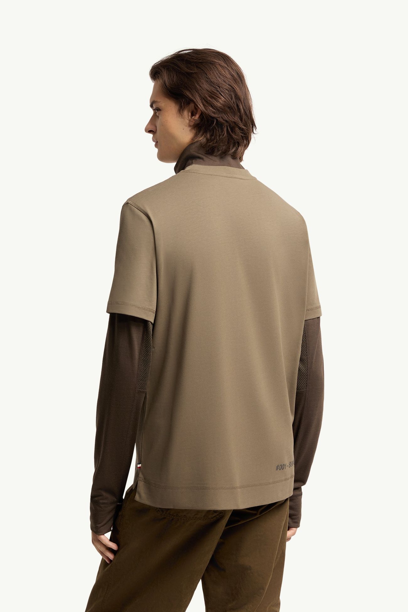 Coordinates Logo Cotton T-Shirt Men Olive Green Moncler 4