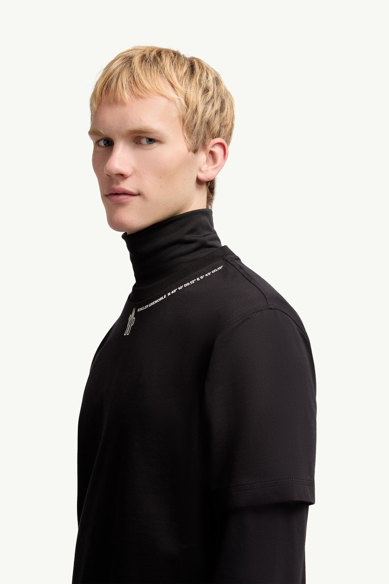 Coordinates Logo Cotton T-Shirt Men Black Moncler 1