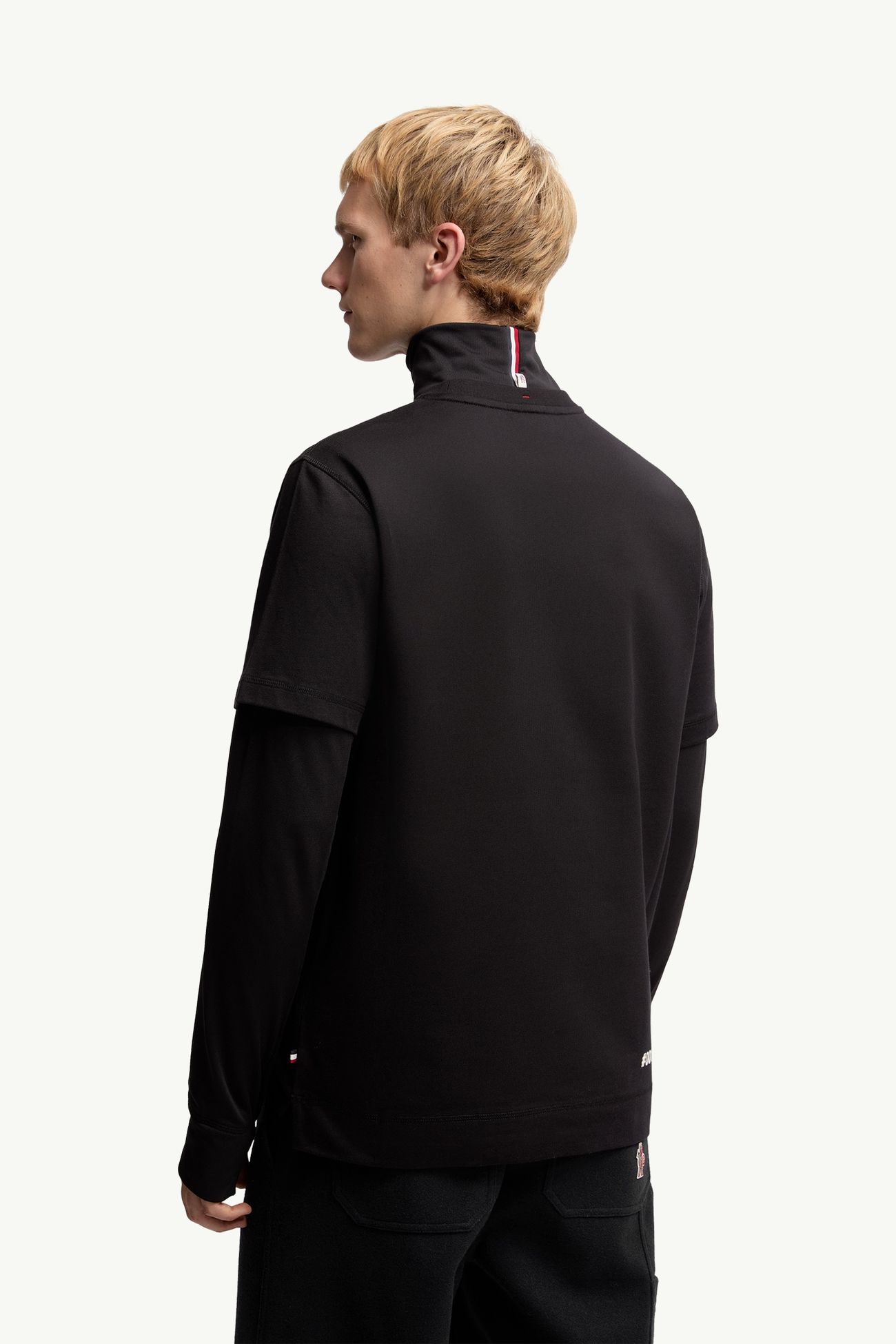 Coordinates Logo Cotton T-Shirt Men Black Moncler 4