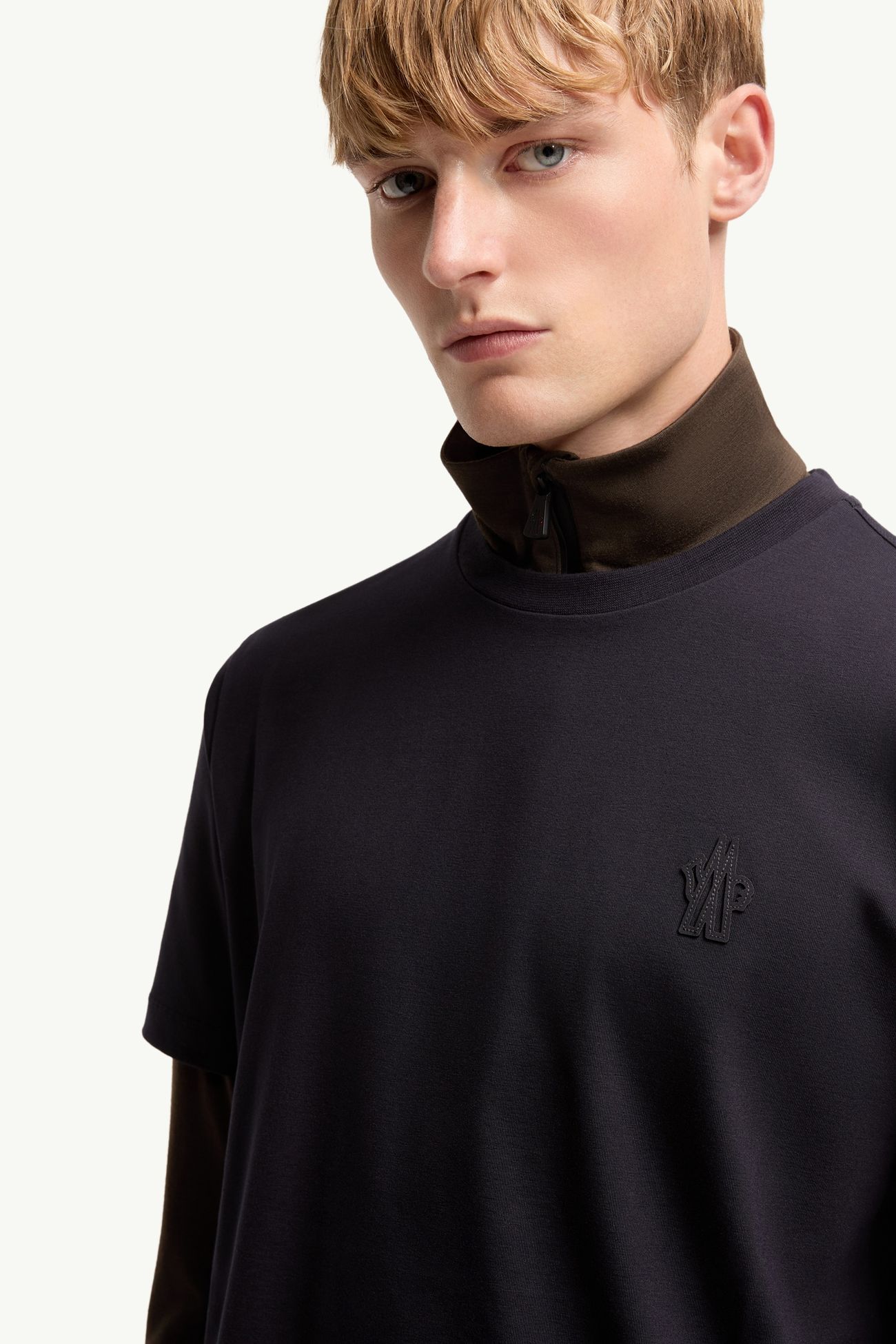 標誌貼片棉質混紡T恤（三件裝） 男士 白色、黑色和灰色 Moncler 5