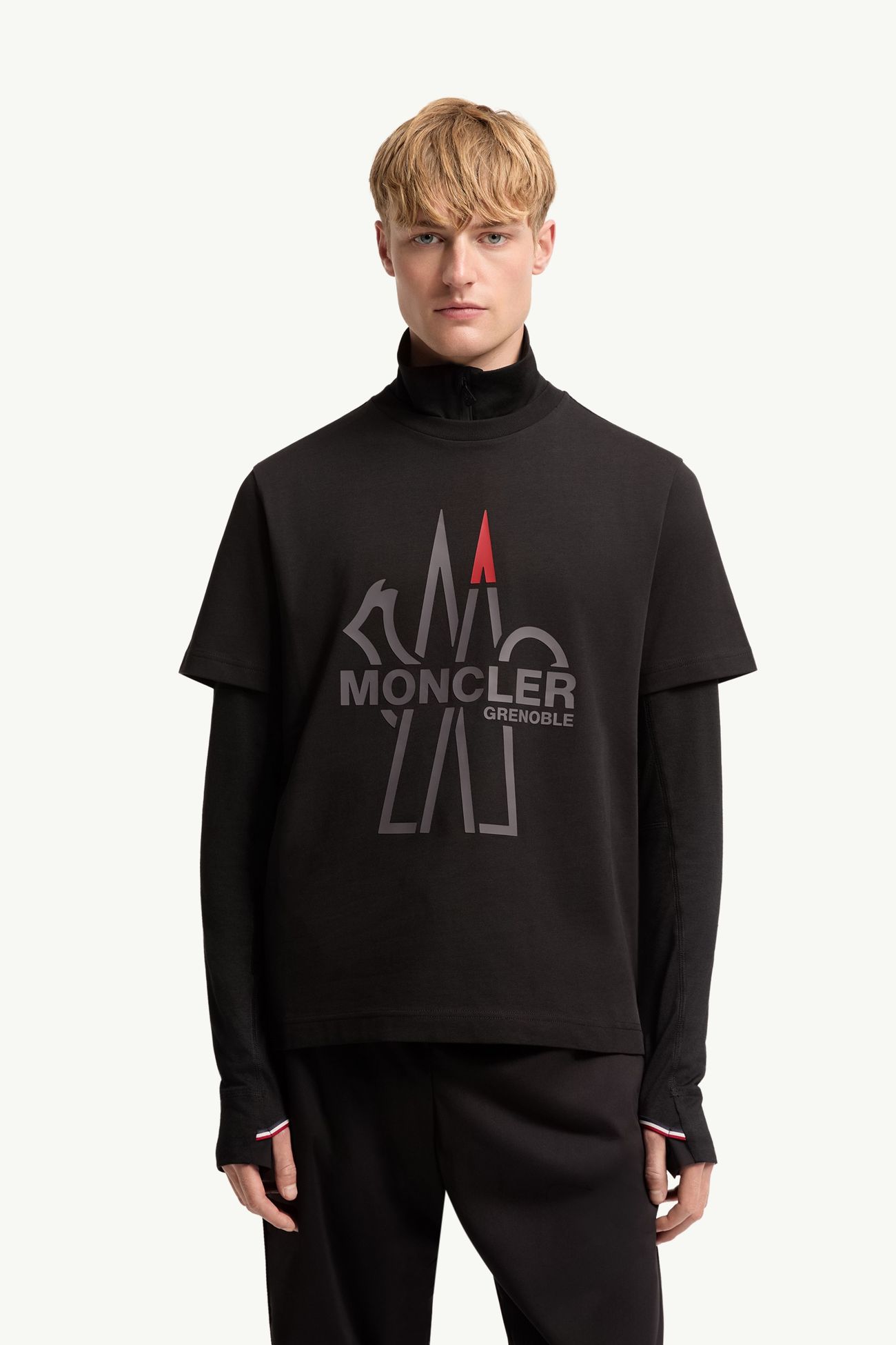 Logo Cotton T-Shirt Men Black Moncler 3