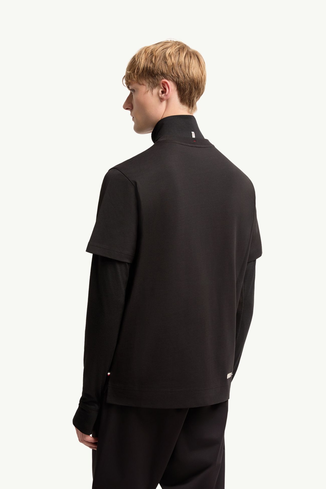 Logo Cotton T-Shirt Men Black Moncler 4