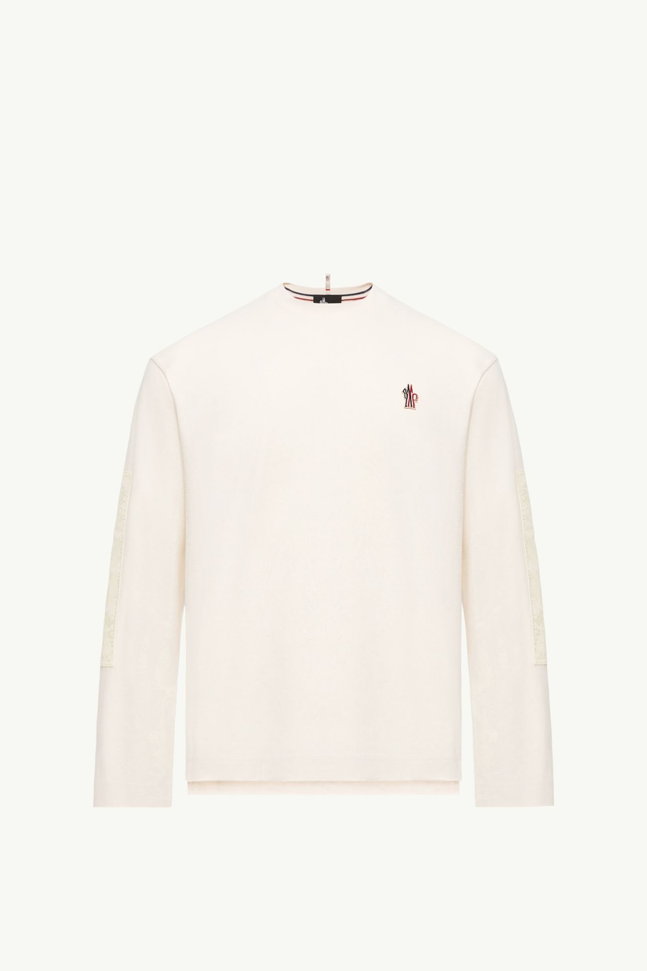Logo Cotton Long Sleeve T-Shirt Men White Moncler 2