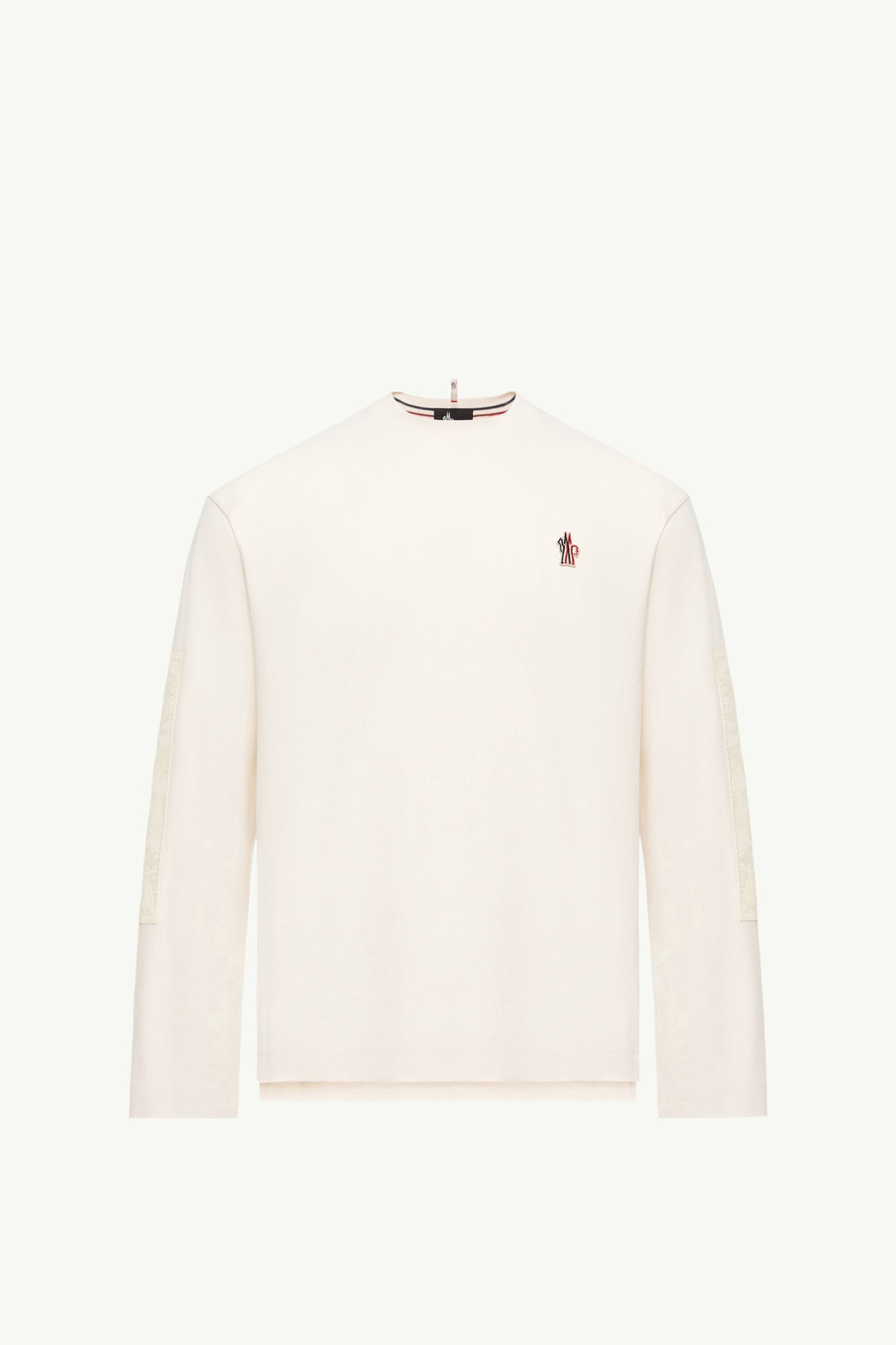 Logo Cotton Long Sleeve T-Shirt Men White Moncler 2