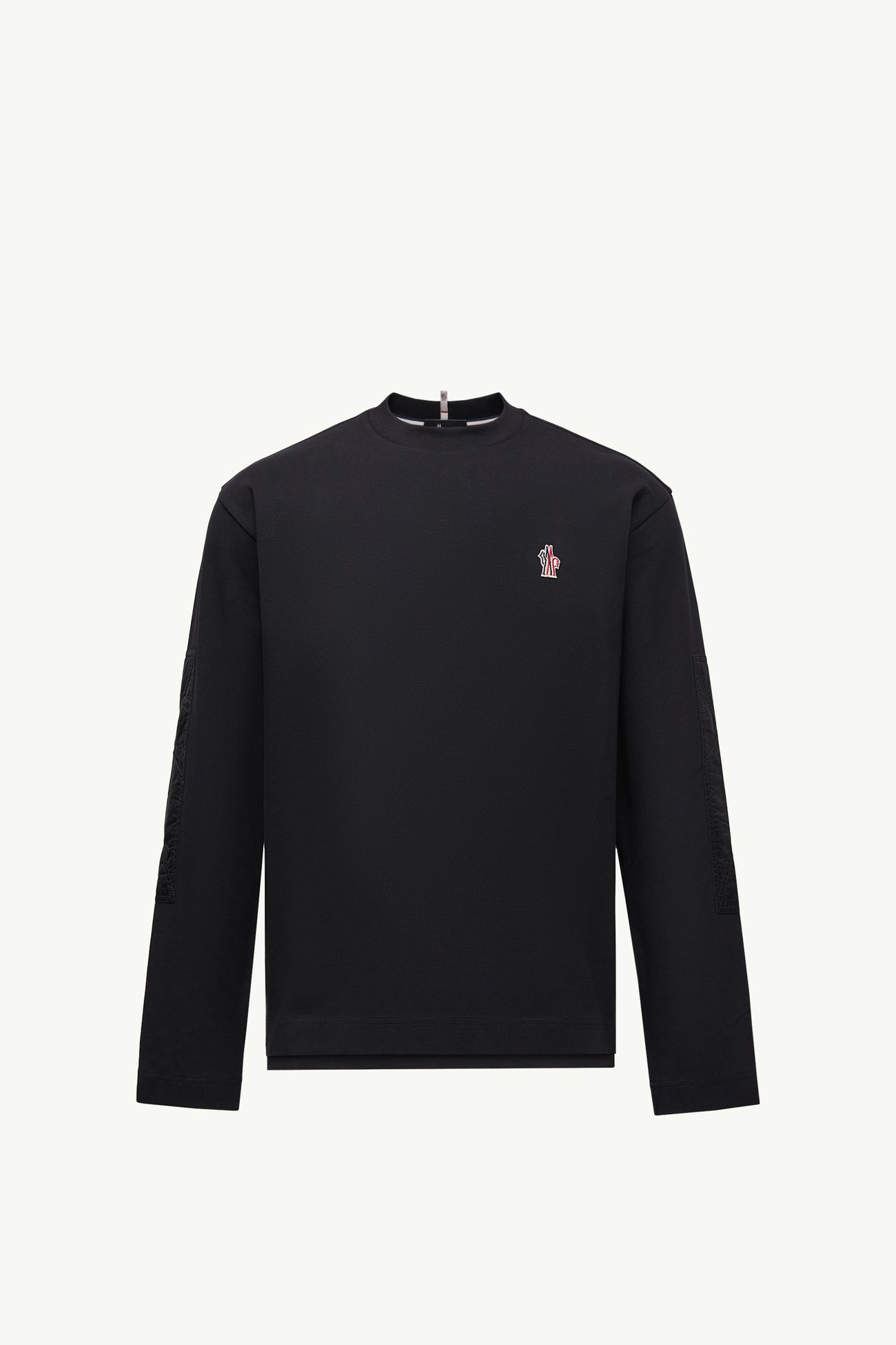 Logo Cotton Long Sleeve T-Shirt Men Black Moncler 2